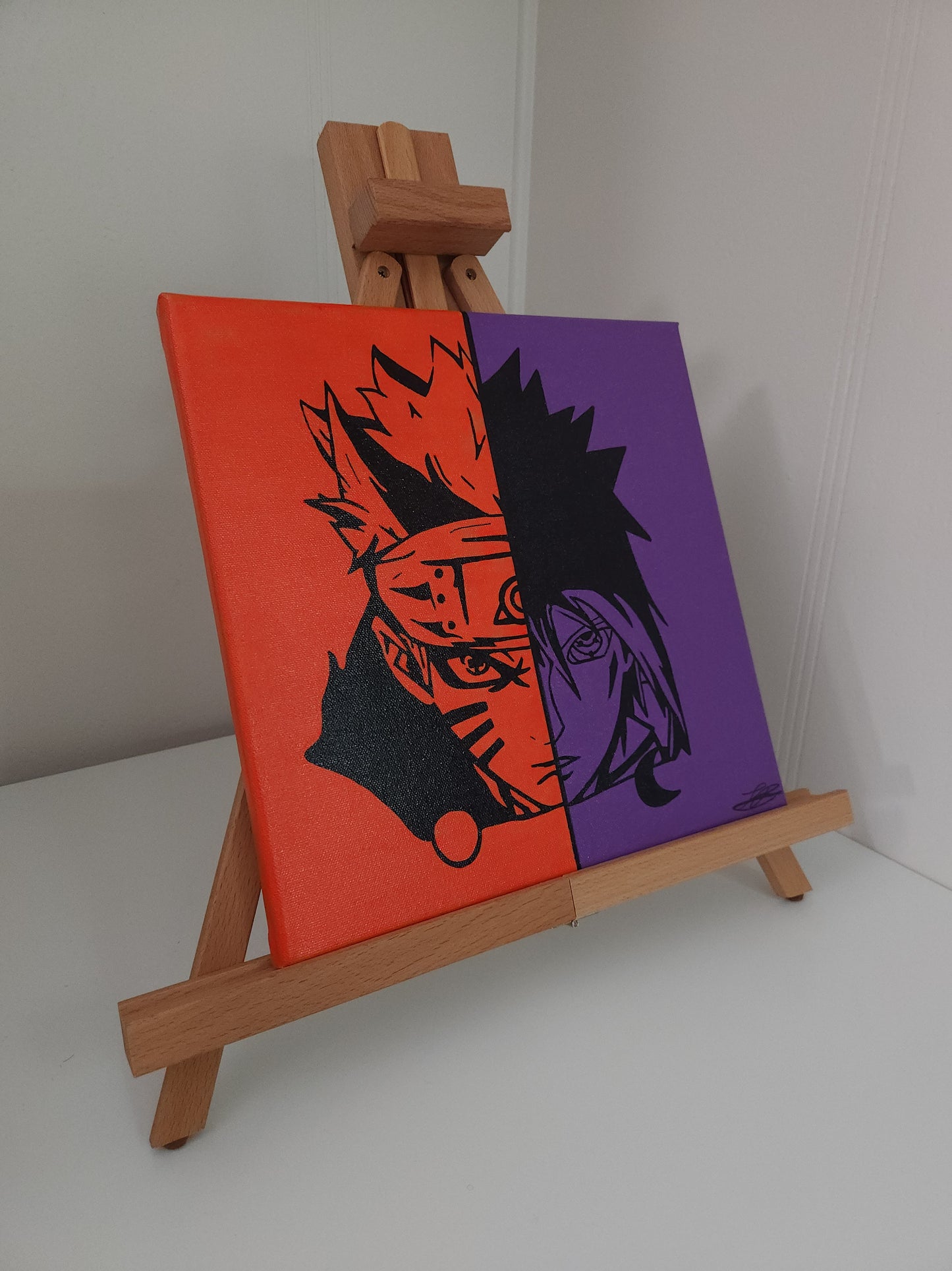 Naruto & Sasuke Handmade Acrylic Anime Painting