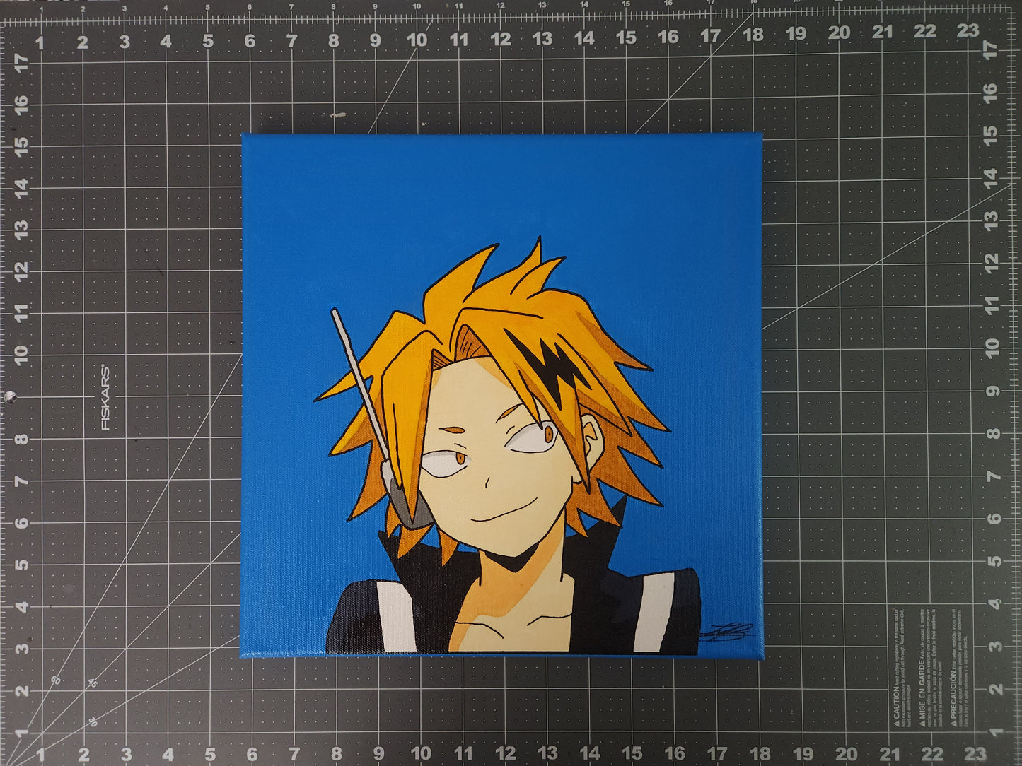 Denki Kaminari Handmade Acrylic Anime Painting