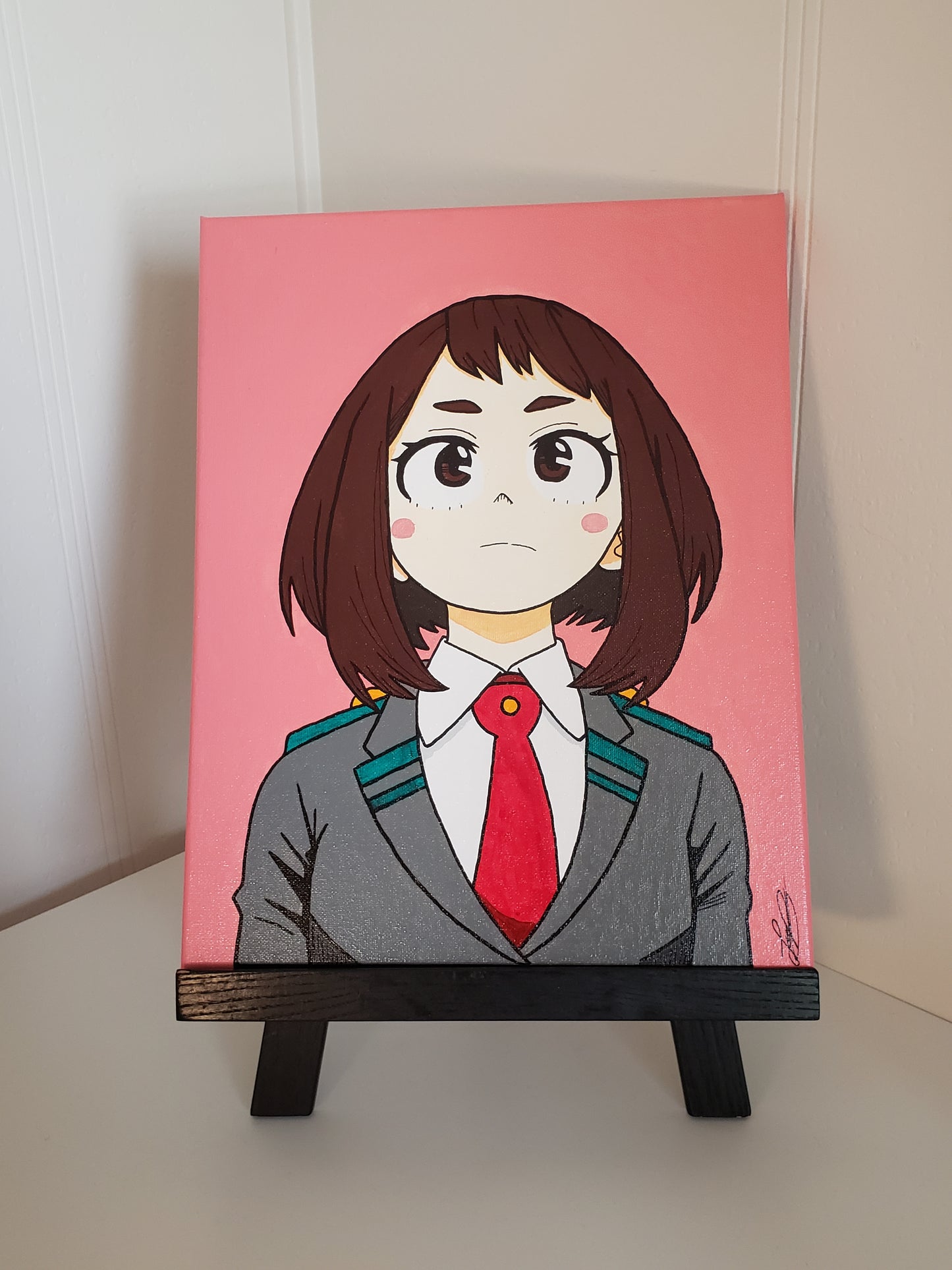 Ochako Uraraka Handmade Acrylic Anime Painting