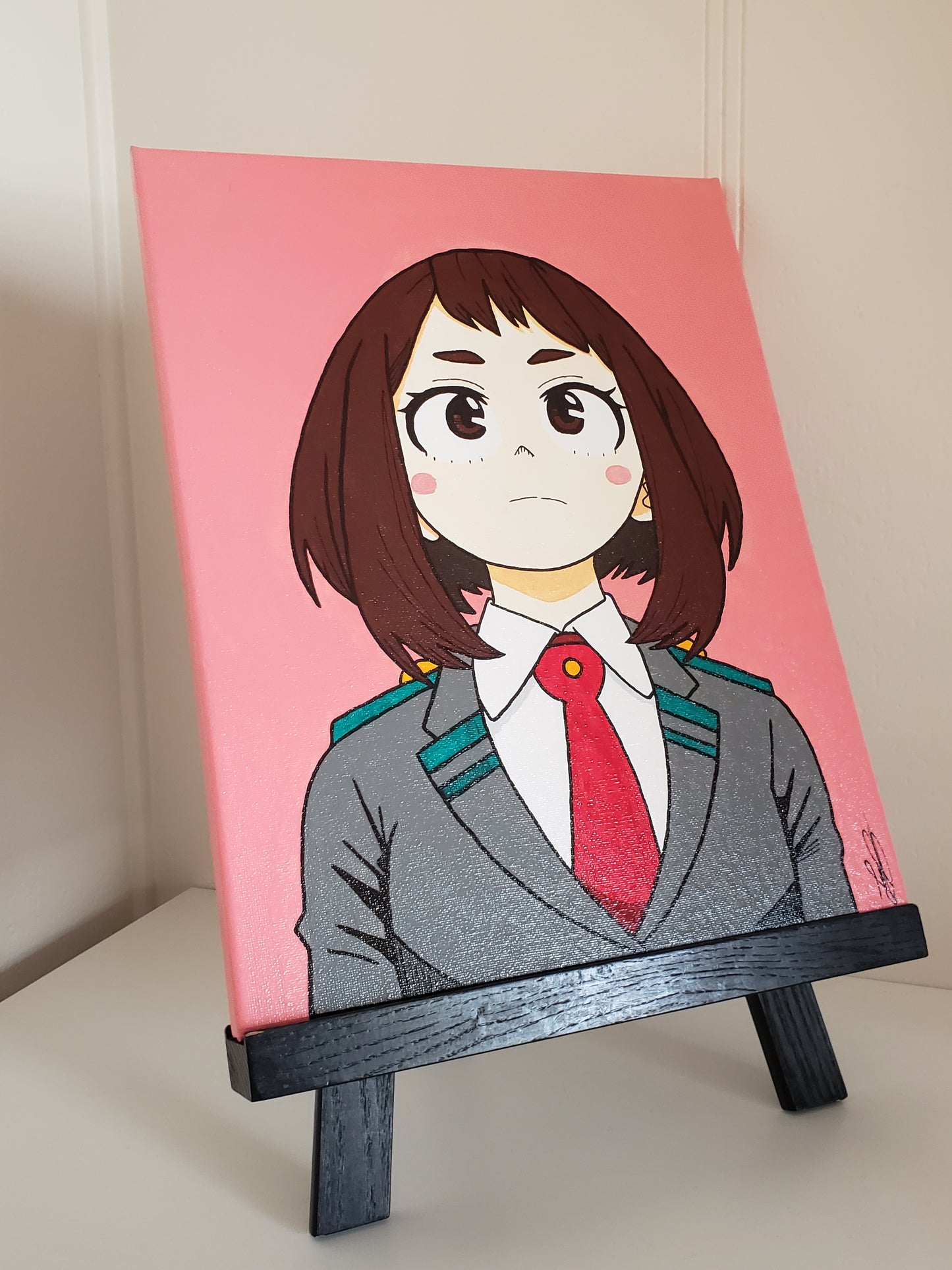 Ochako Uraraka Handmade Acrylic Anime Painting