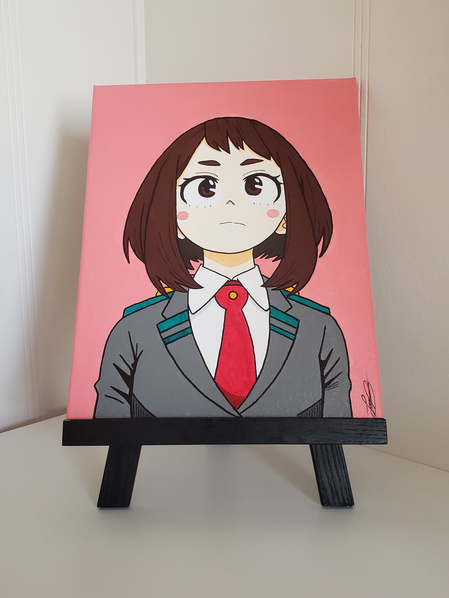 Ochako Uraraka Handmade Acrylic Anime Painting