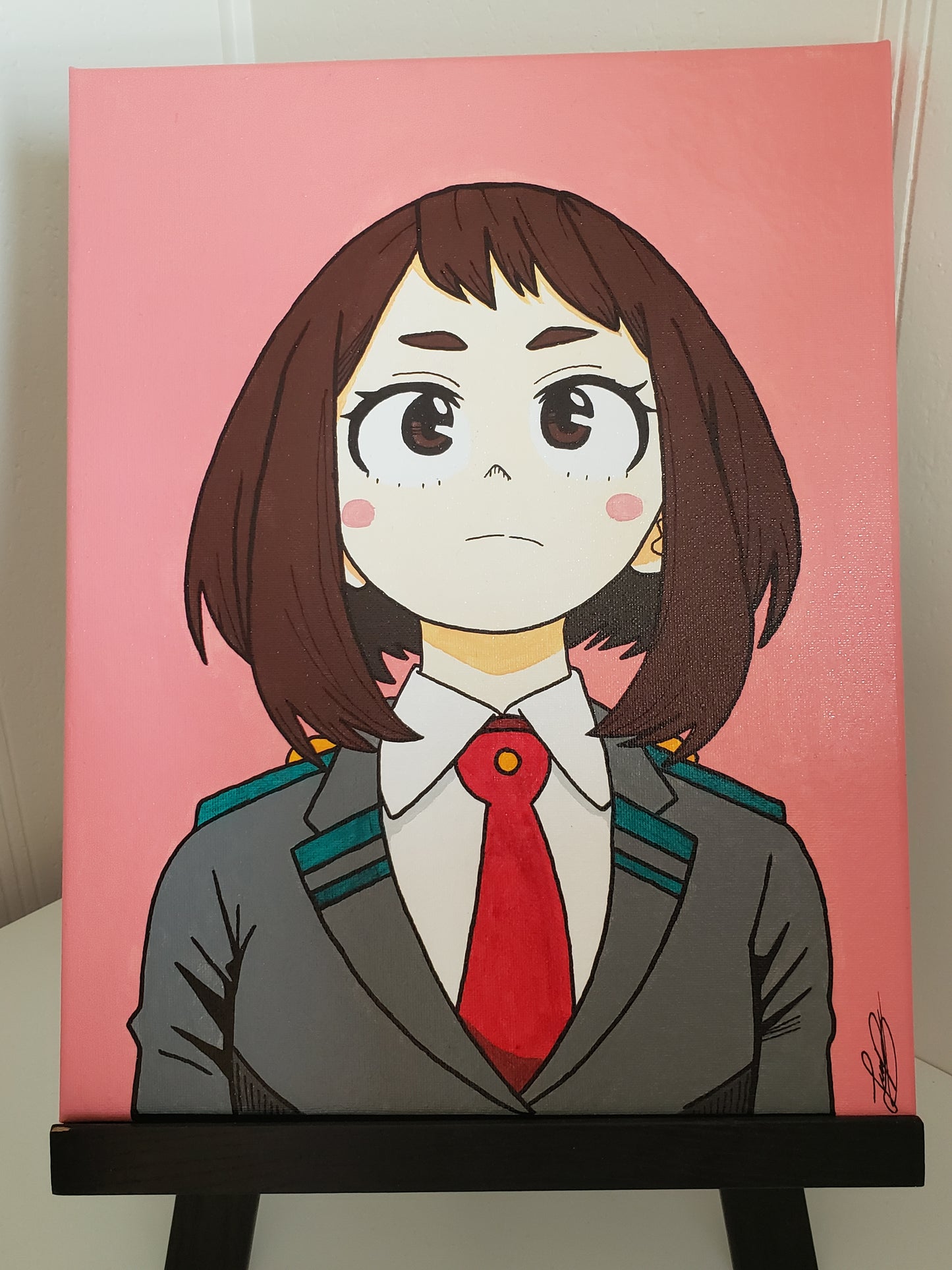 Ochako Uraraka Handmade Acrylic Anime Painting