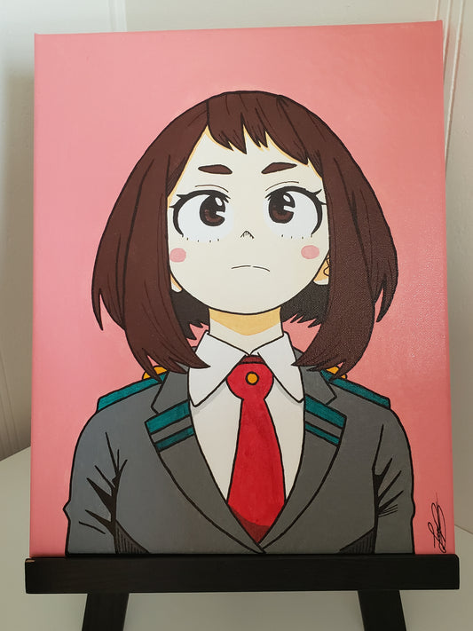 Ochako Uraraka Handmade Acrylic Anime Painting