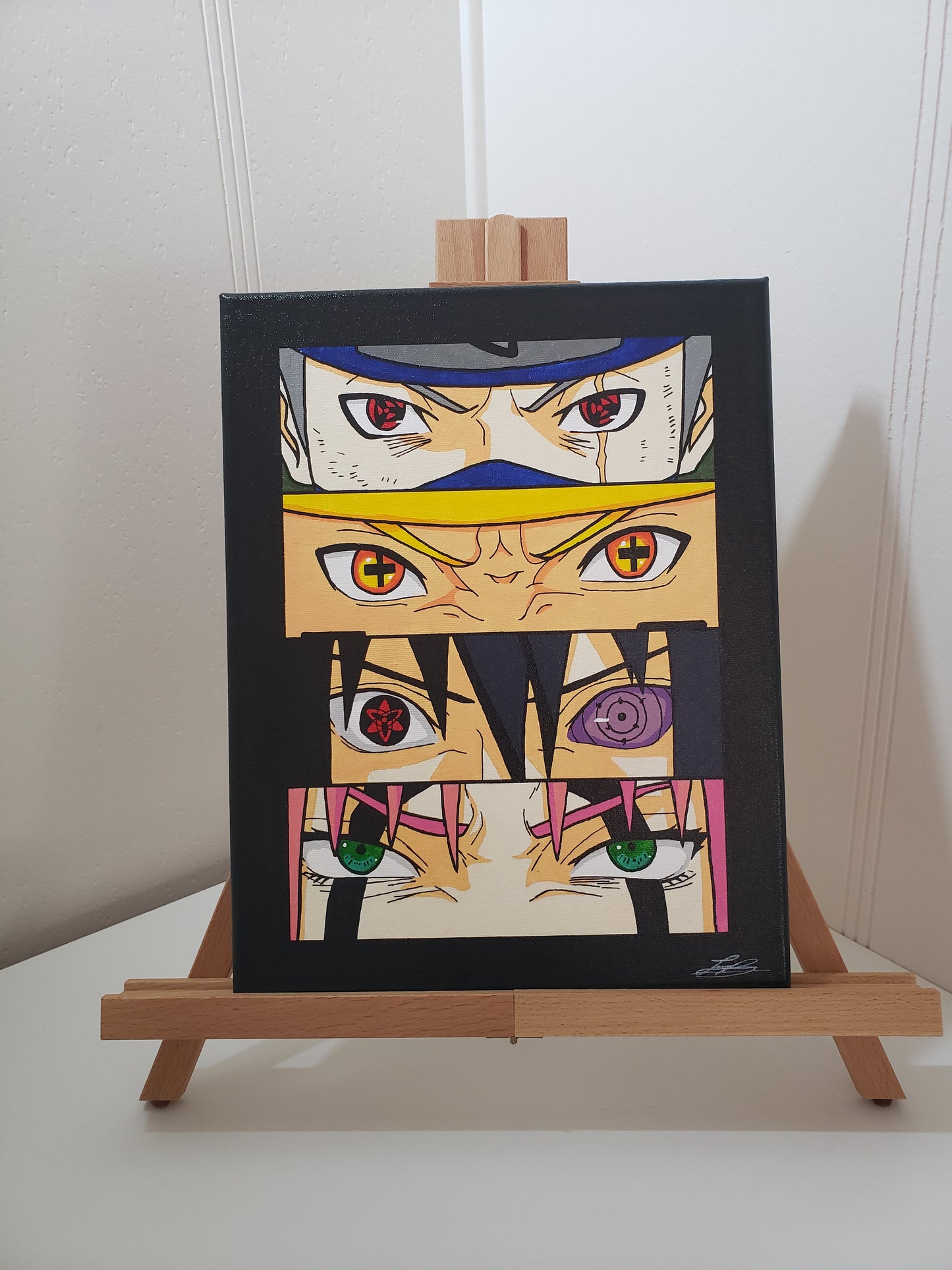 Team 7 Handmade Acrylic Anime Painting