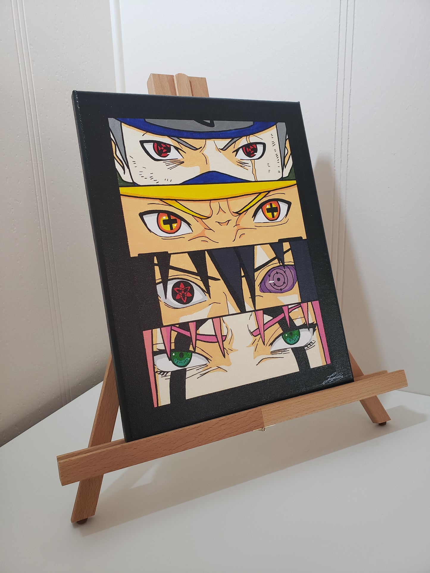 Team 7 Handmade Acrylic Anime Painting