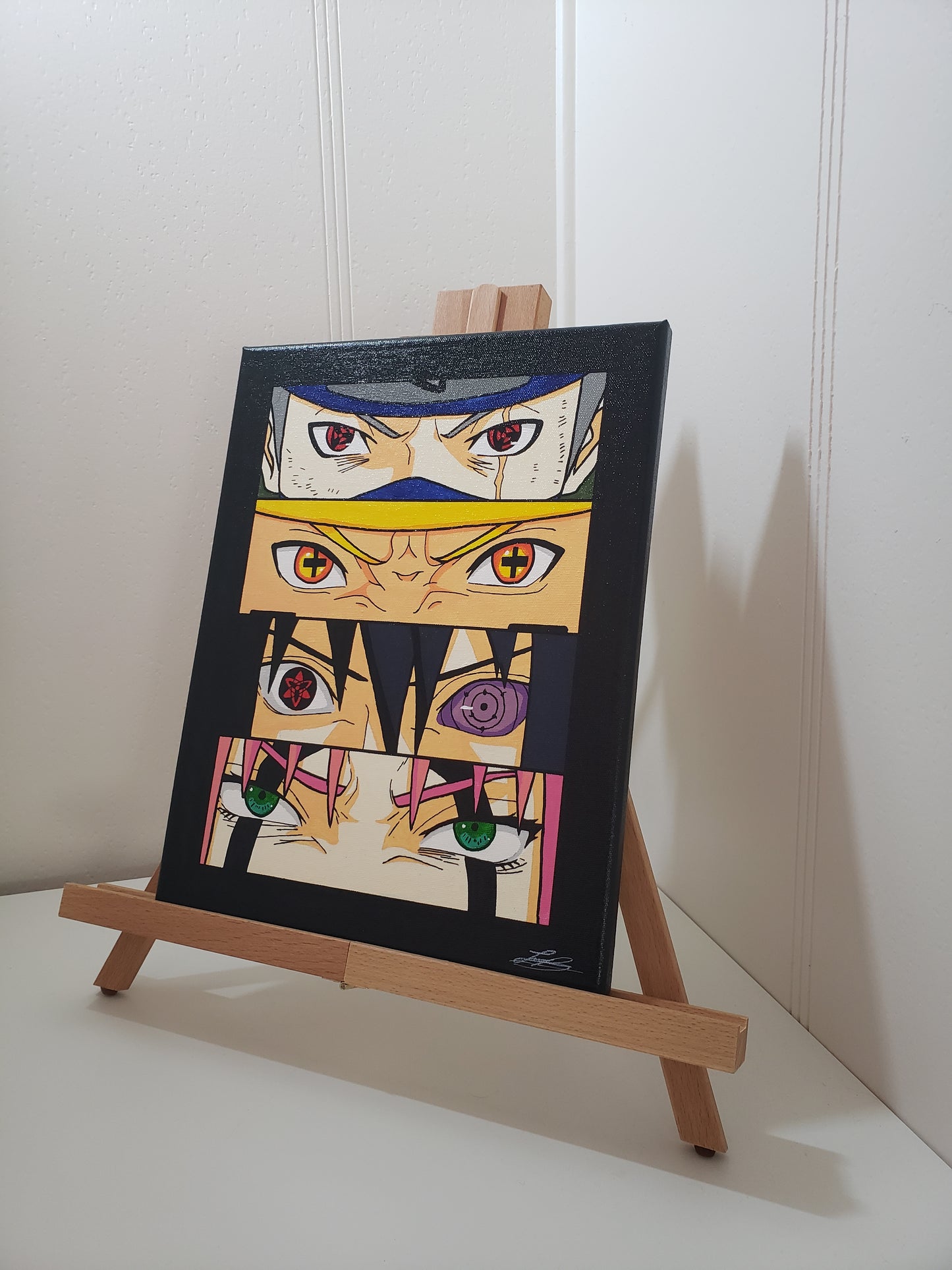 Team 7 Handmade Acrylic Anime Painting