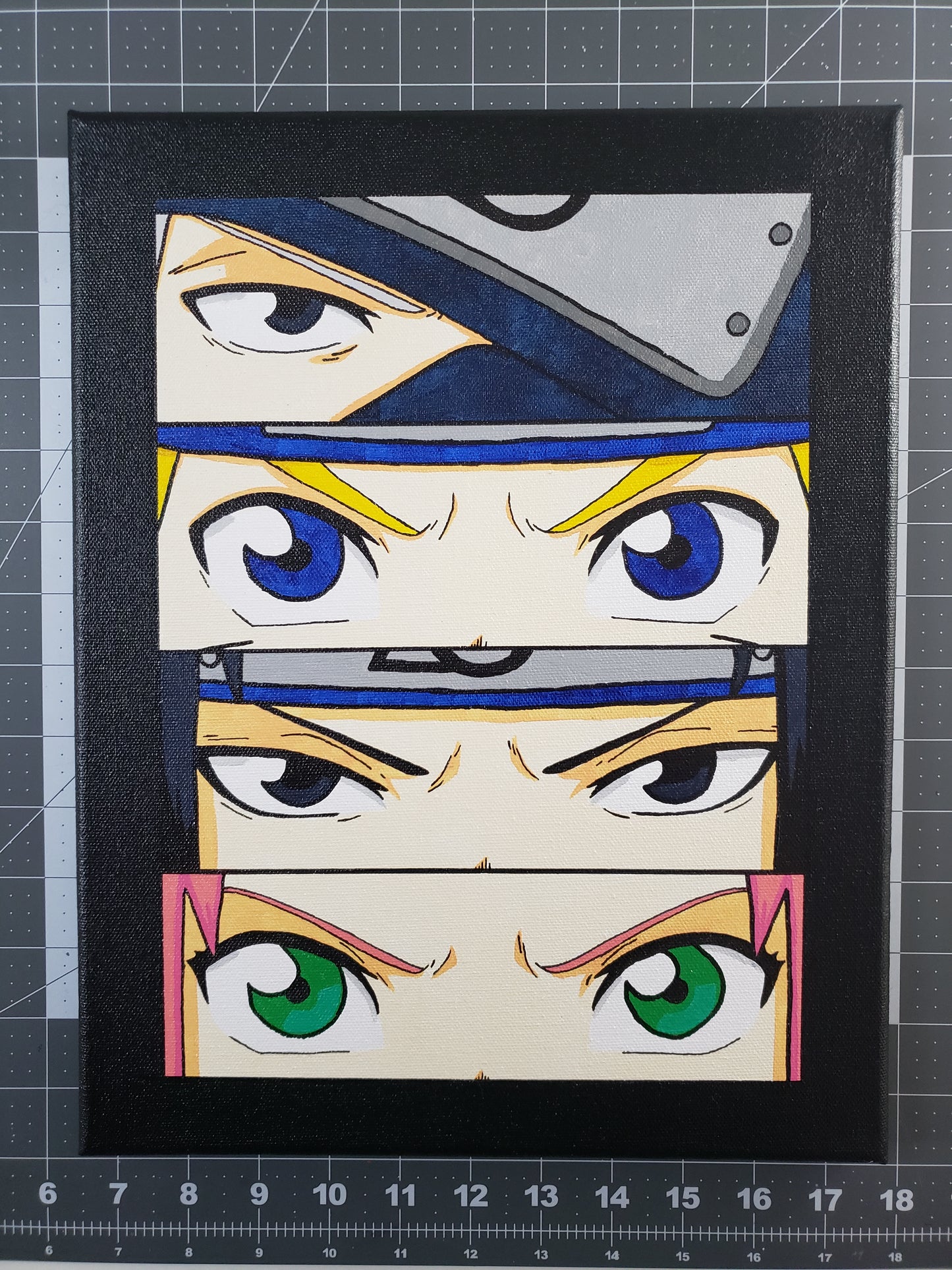 Team 7 handmade Acrylic Anime Painting