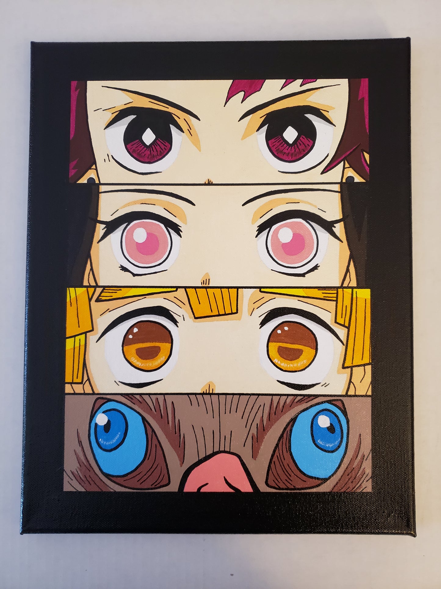 Demon Slayer Eyes Handmade Acrylic Anime Painting