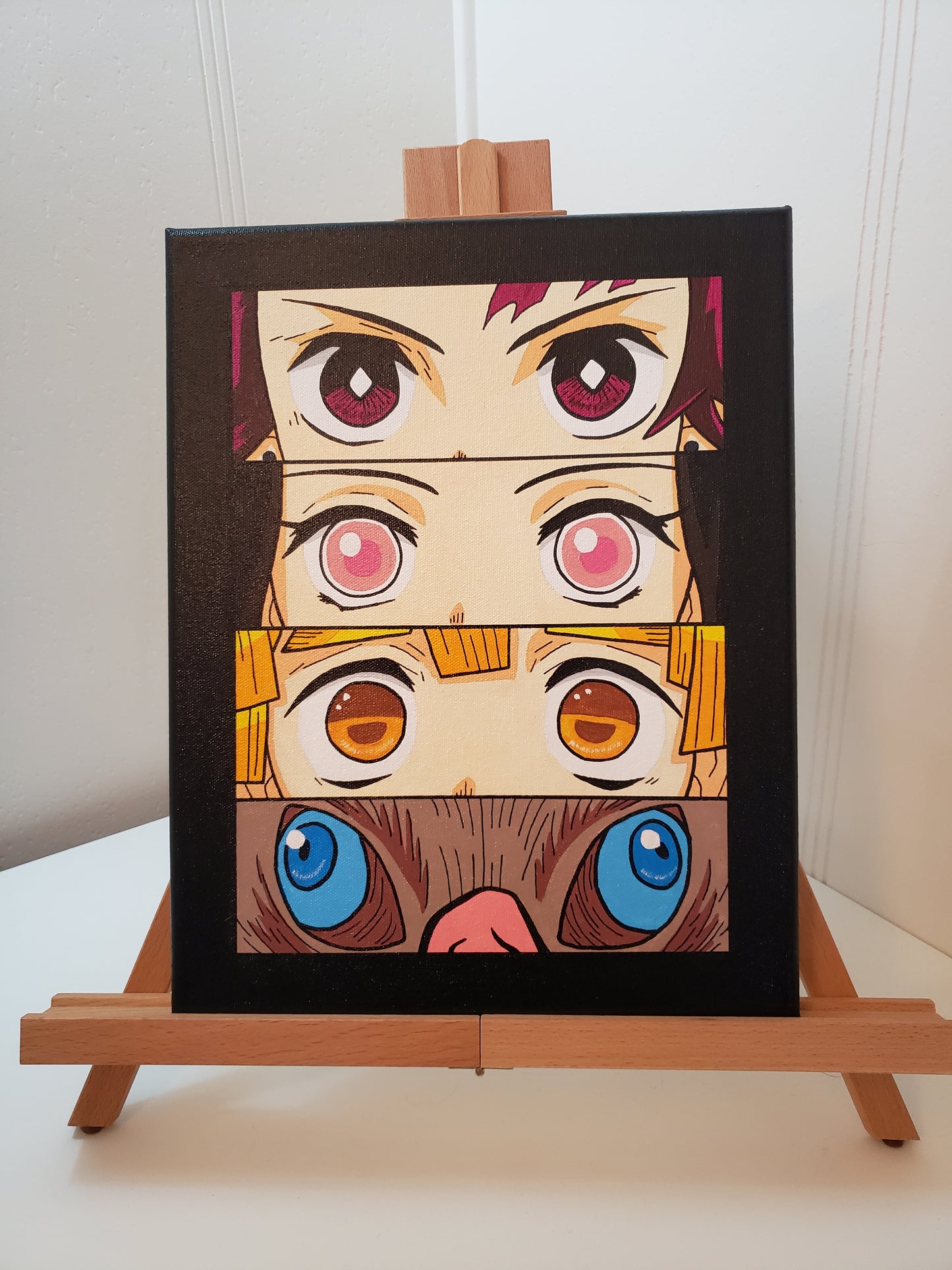 Demon Slayer Eyes Handmade Acrylic Anime Painting