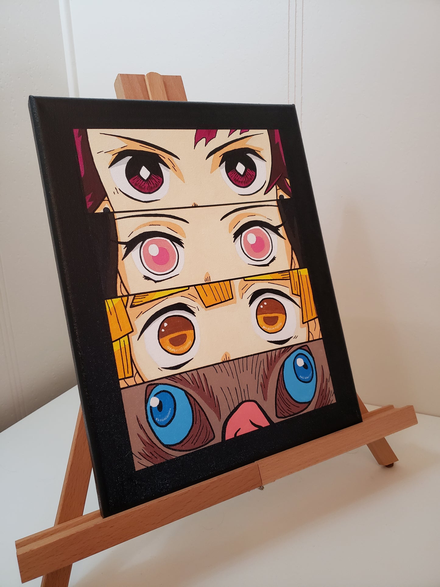 Demon Slayer Eyes Handmade Acrylic Anime Painting