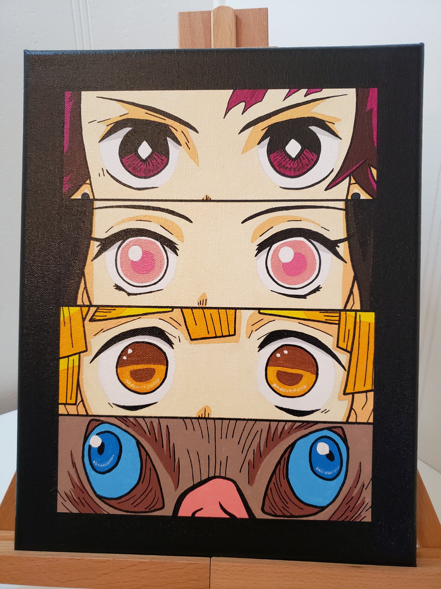 Demon Slayer Eyes Handmade Acrylic Anime Painting