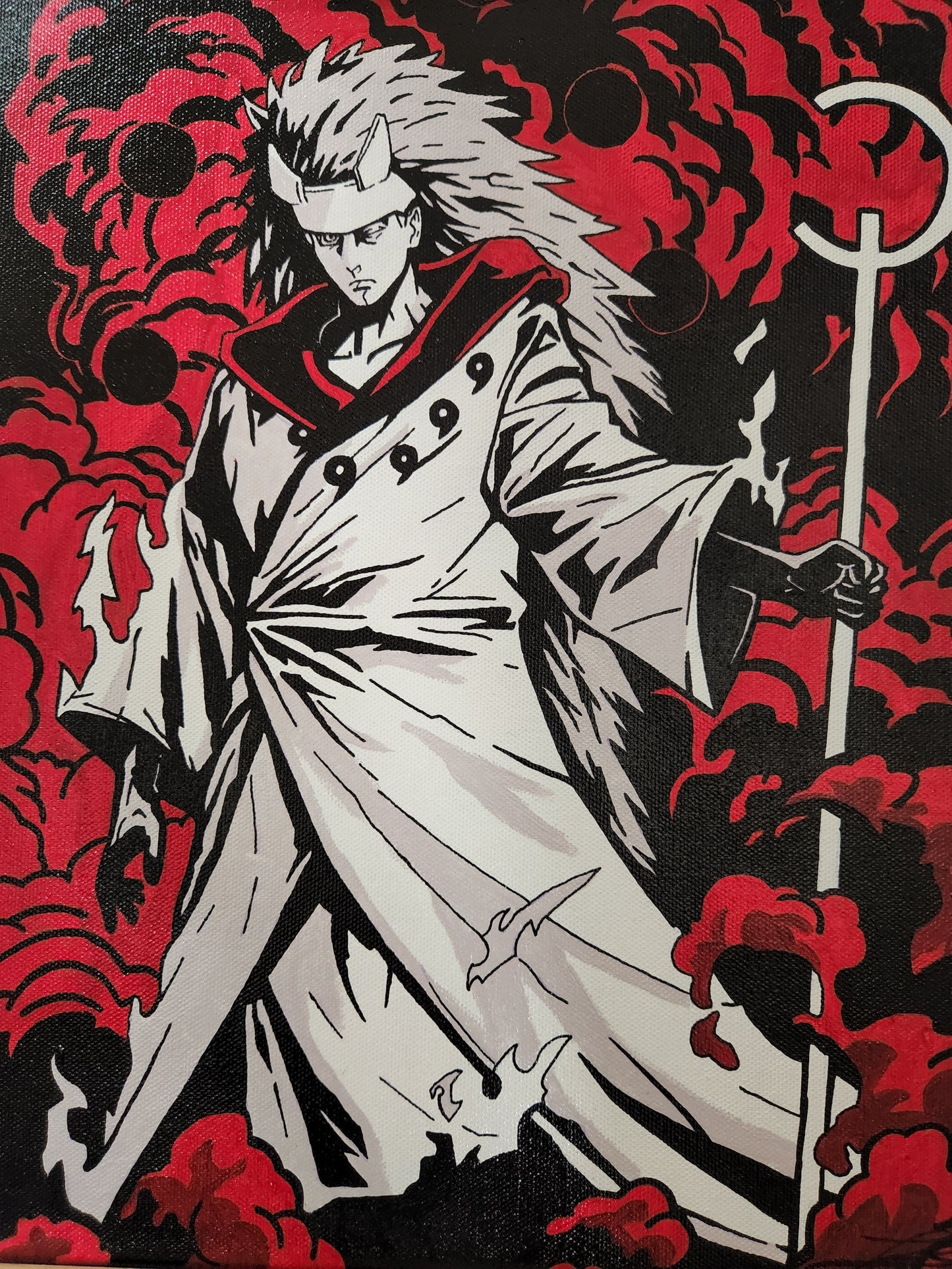 Sage of 6 Paths Madara Portrait, Handmade Acrylic Anime Painting