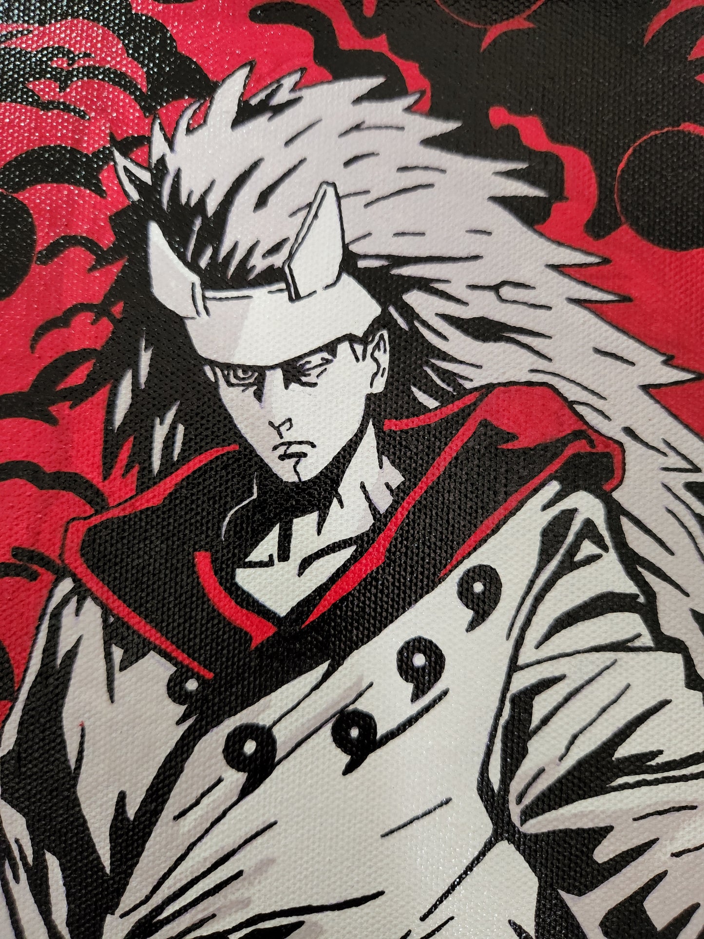 Sage of 6 Paths Madara Portrait, Handmade Acrylic Anime Painting