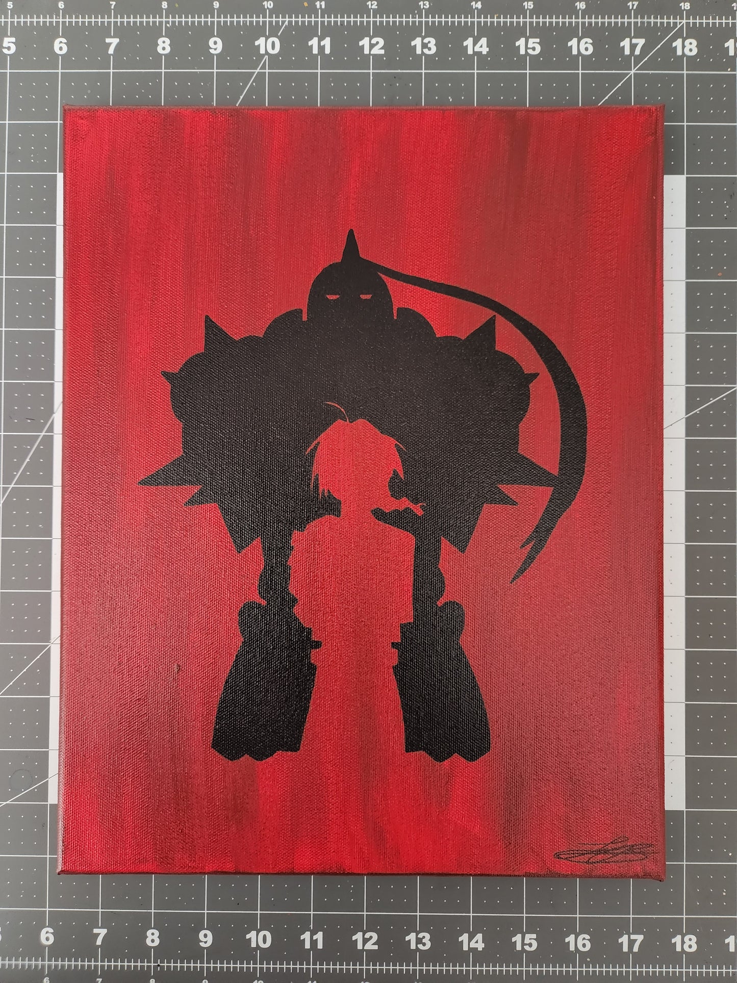 Edward & Alphonse Handmade Acrylic Anime Painting
