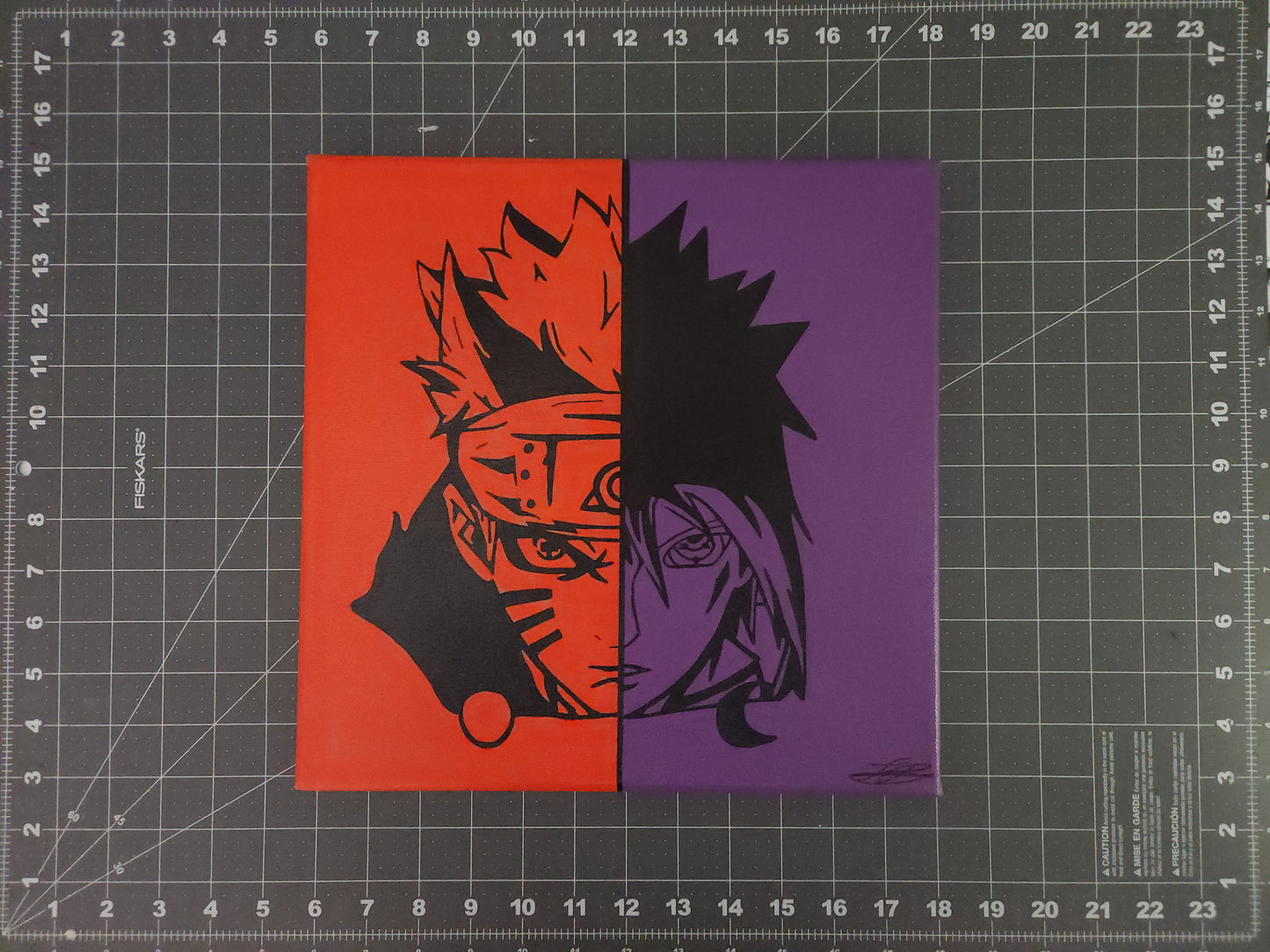 Naruto & Sasuke Handmade Acrylic Anime Painting