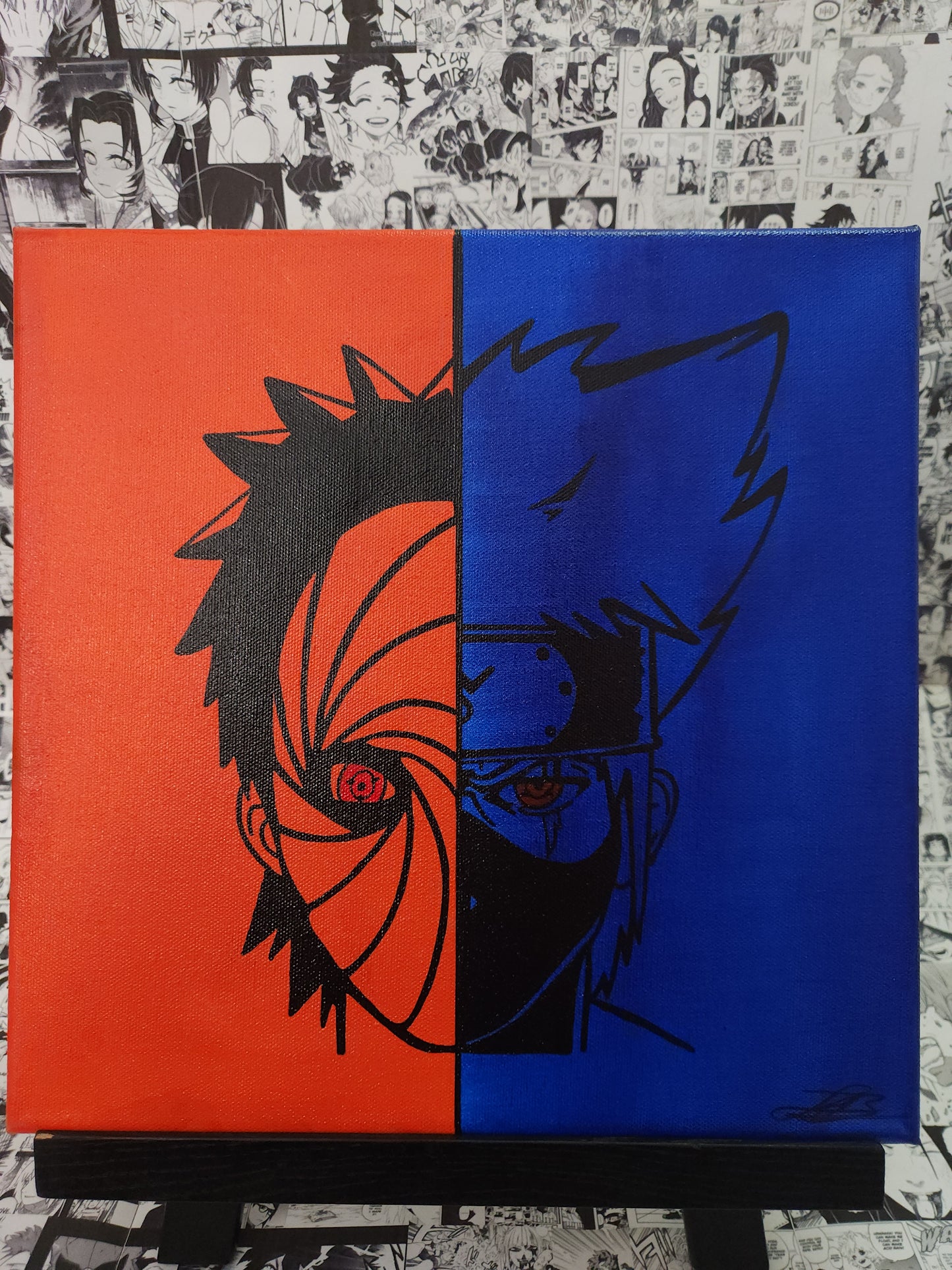 Obito & Kakashi Handmade Acrylic Anime Painting