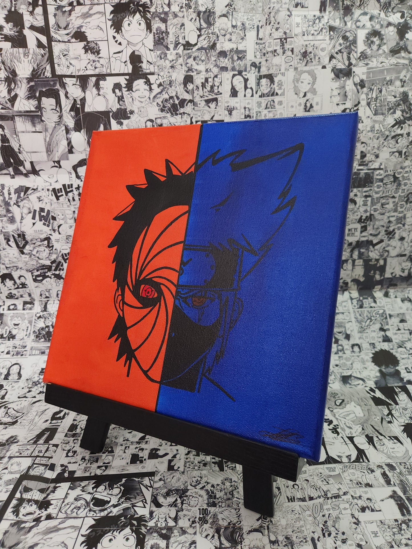 Obito & Kakashi Handmade Acrylic Anime Painting