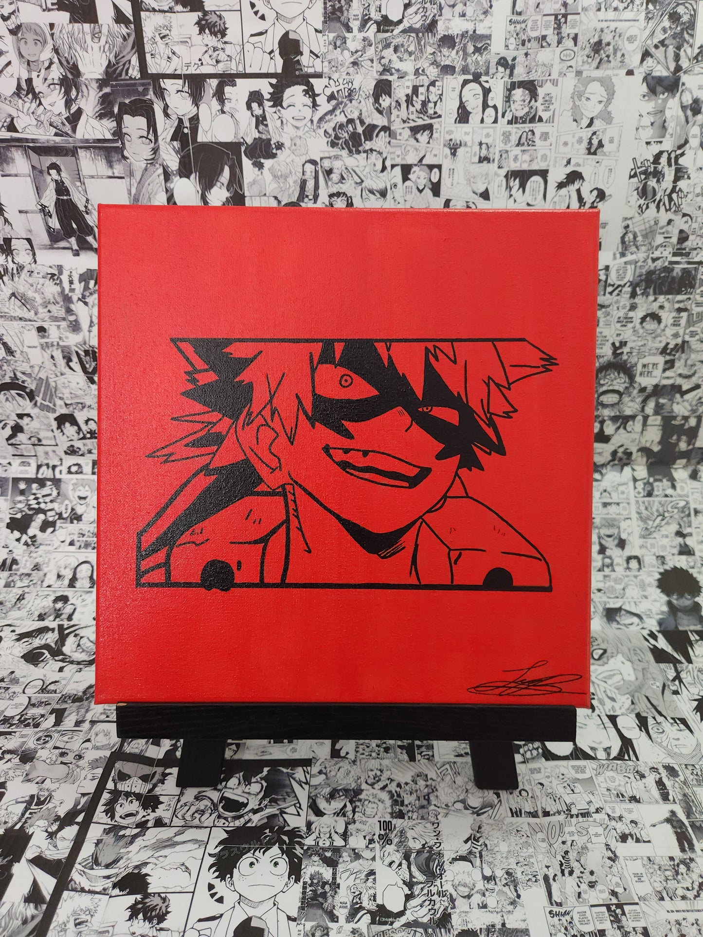 Katsuki Bakugo Handmade Acrylic Anime Painting