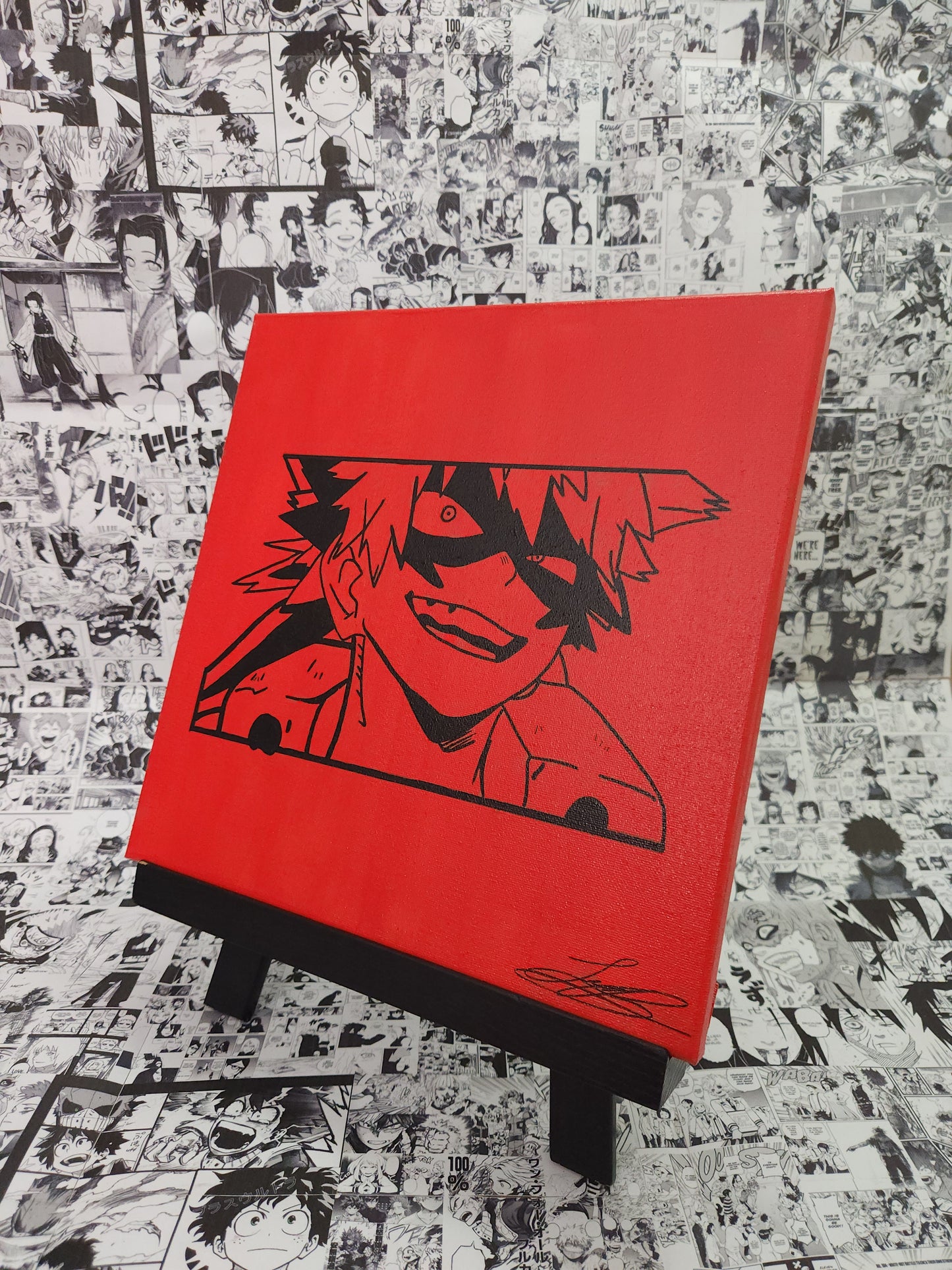 Katsuki Bakugo Handmade Acrylic Anime Painting