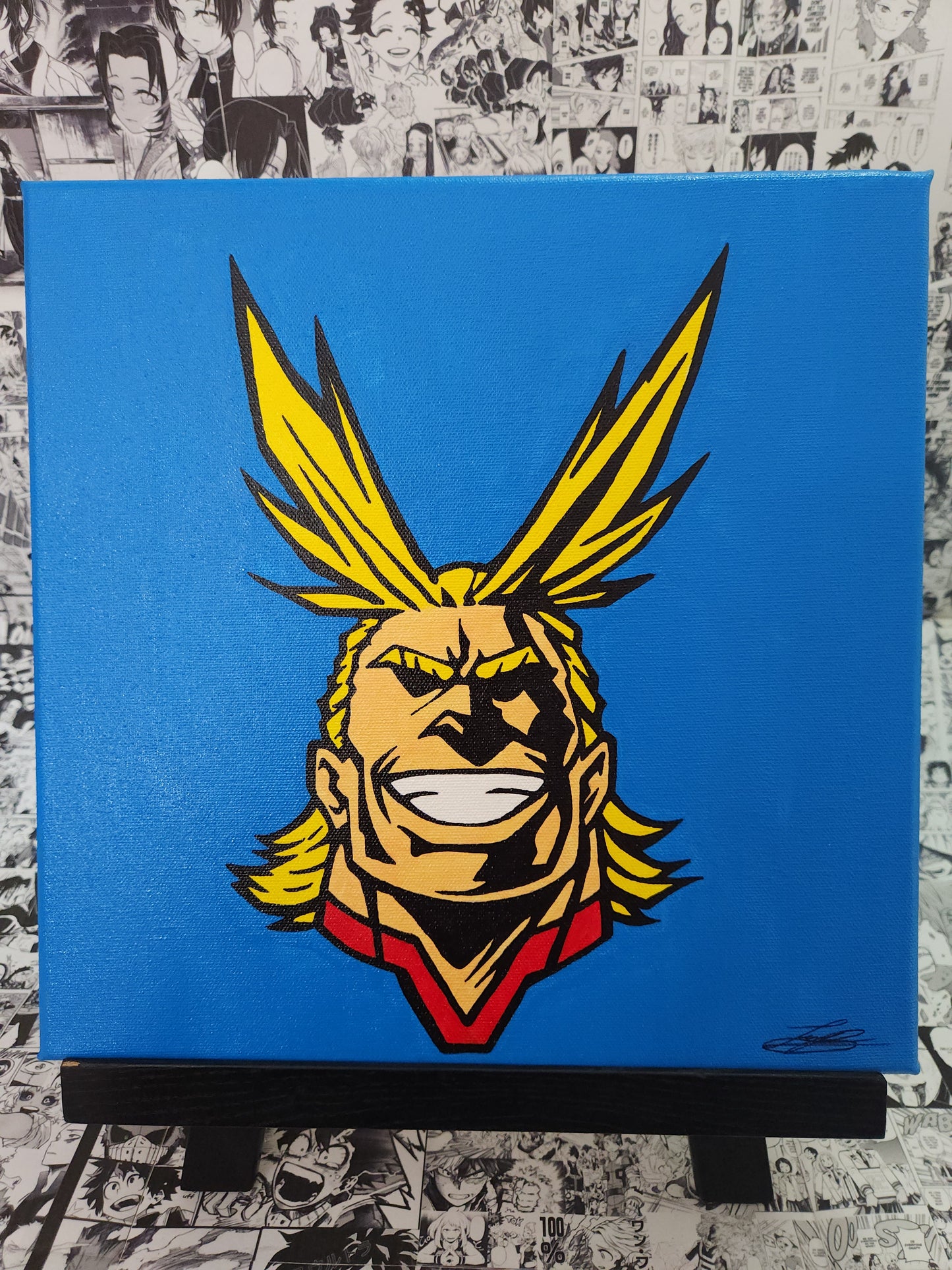 All Might Handmade Acrylic Anime Painting