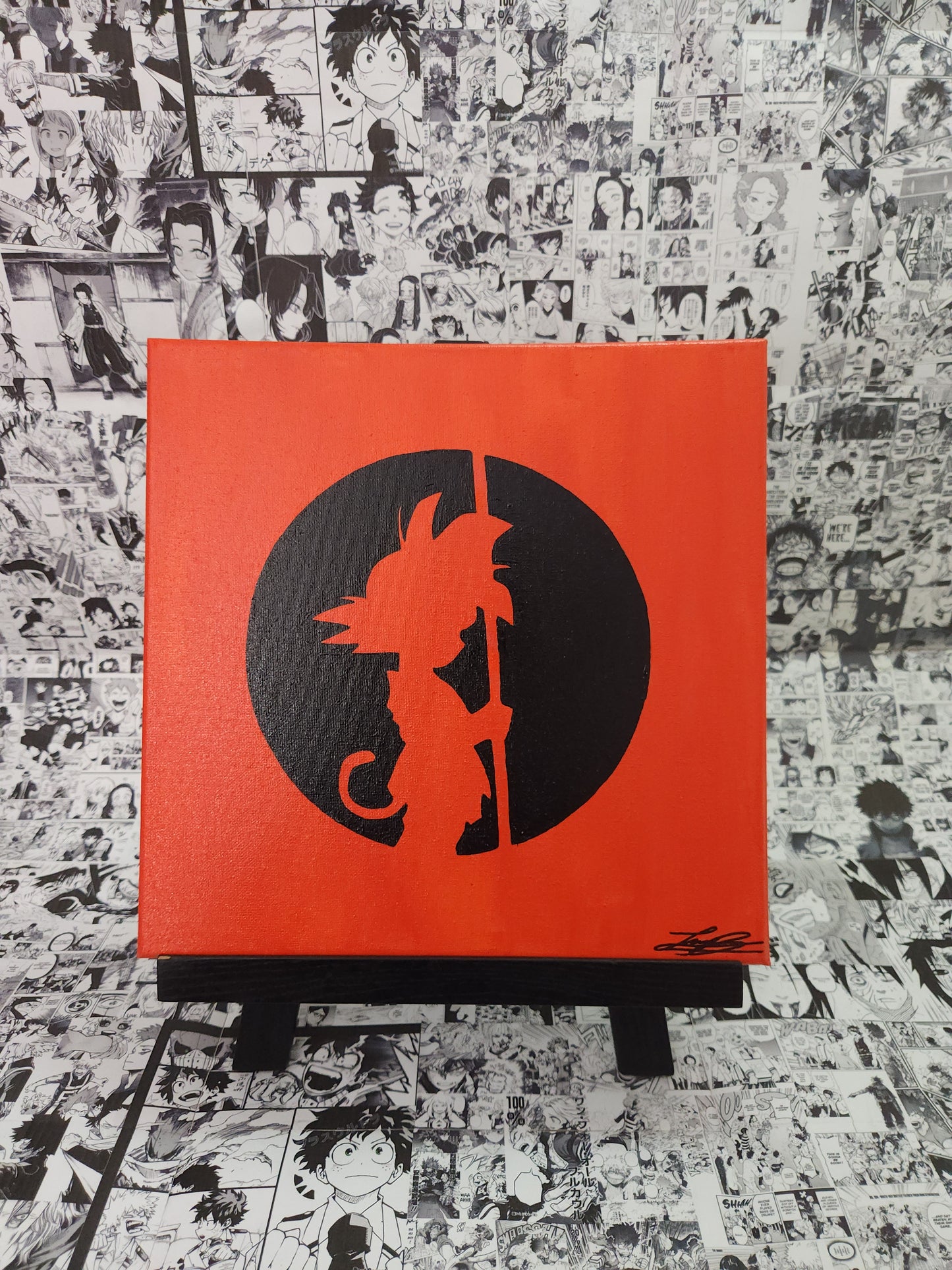 Kid Goku Handmade Acrylic Anime Painting