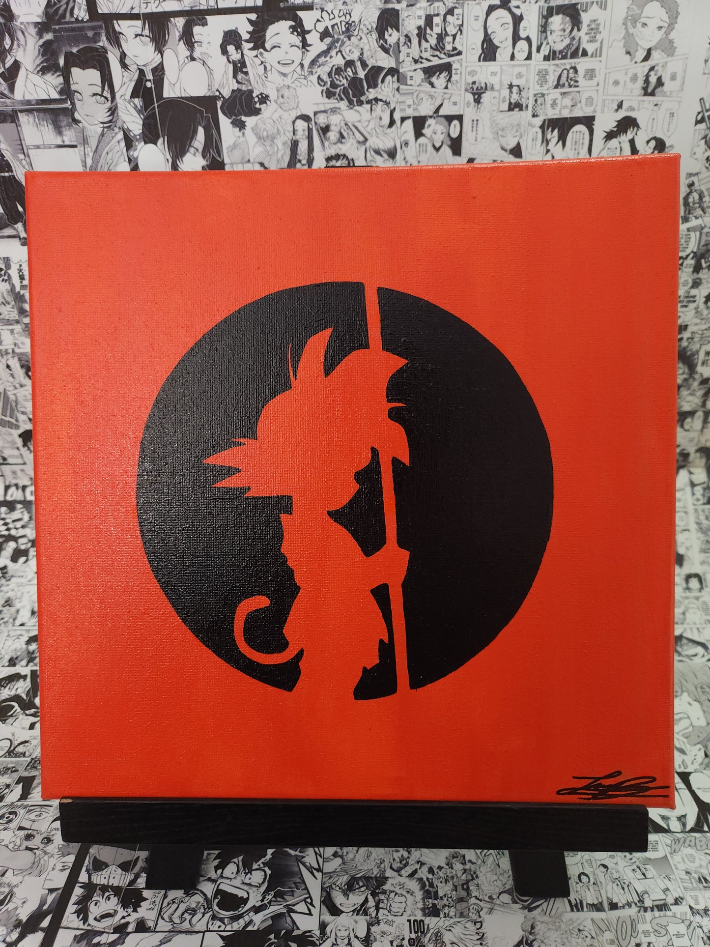 Kid Goku Handmade Acrylic Anime Painting