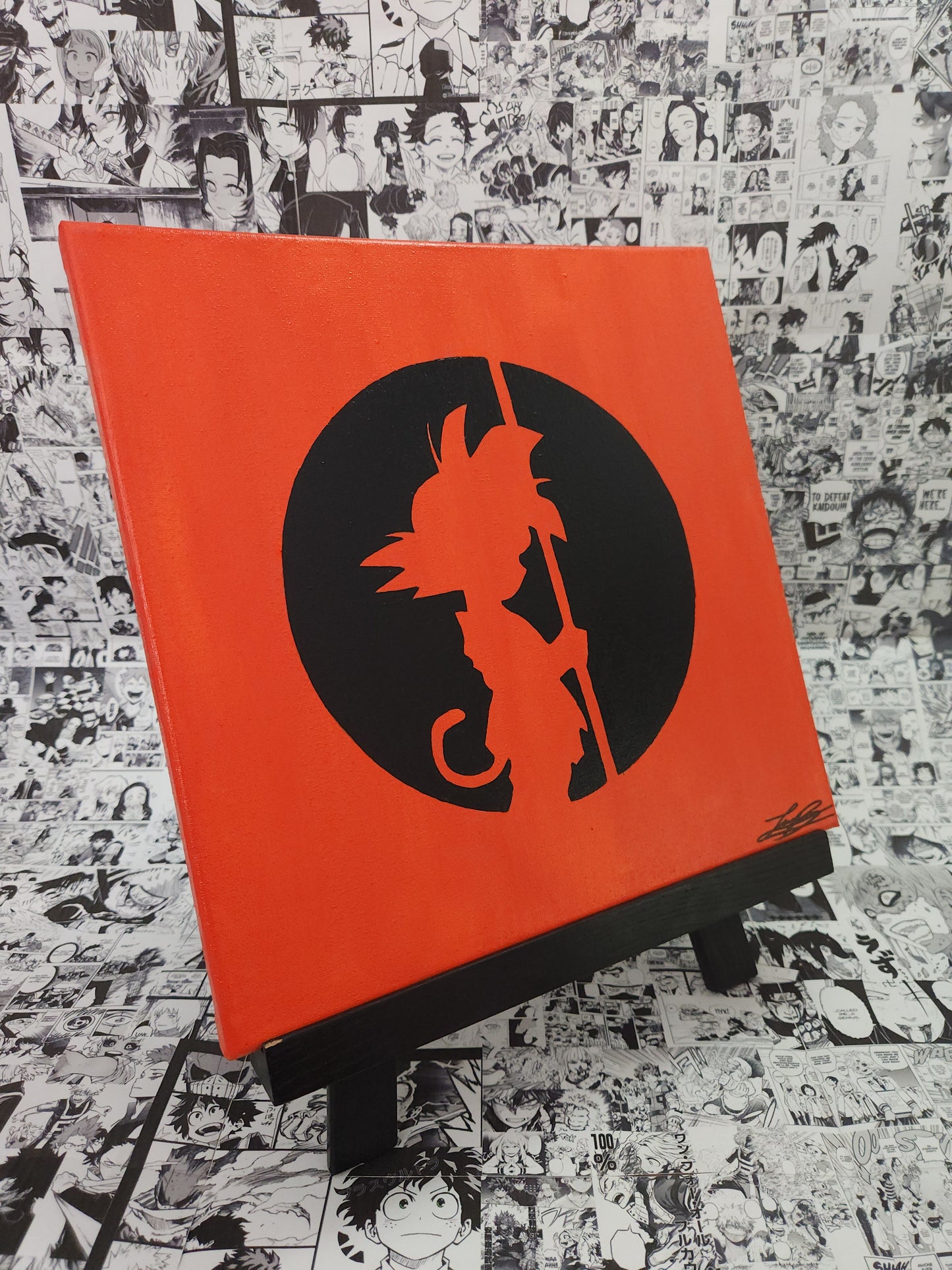 Kid Goku Handmade Acrylic Anime Painting