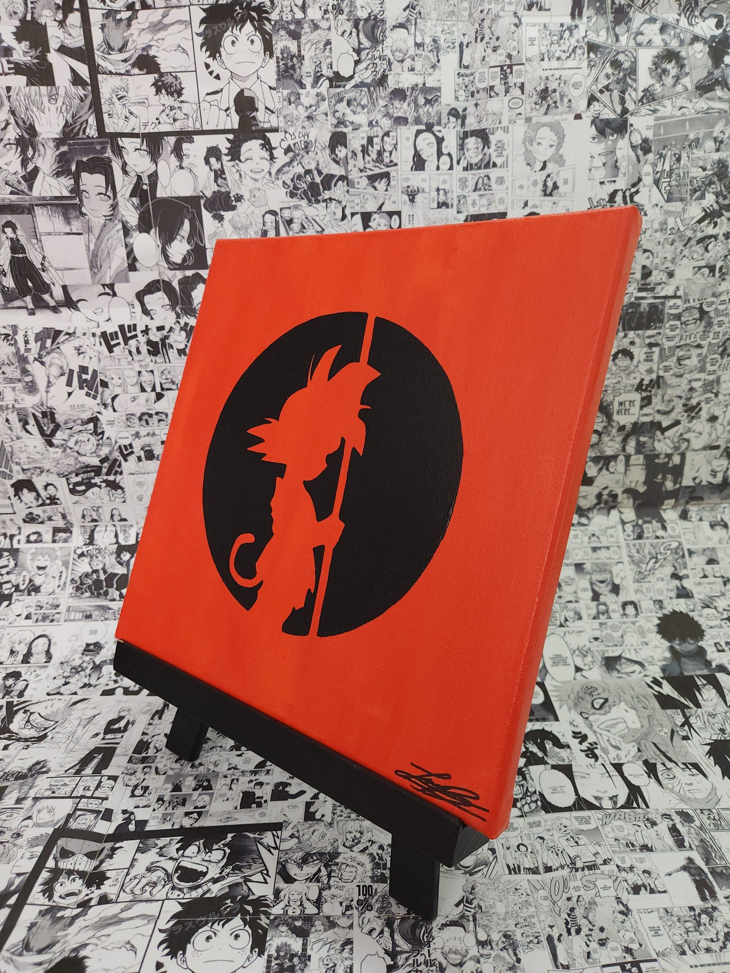 Kid Goku Handmade Acrylic Anime Painting