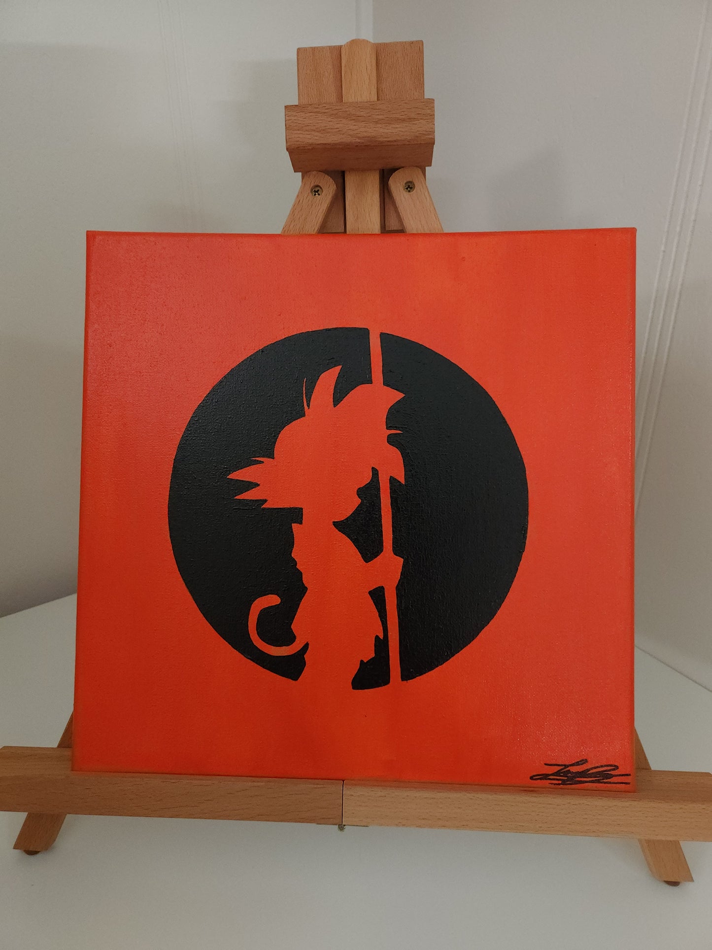 Kid Goku Handmade Acrylic Anime Painting