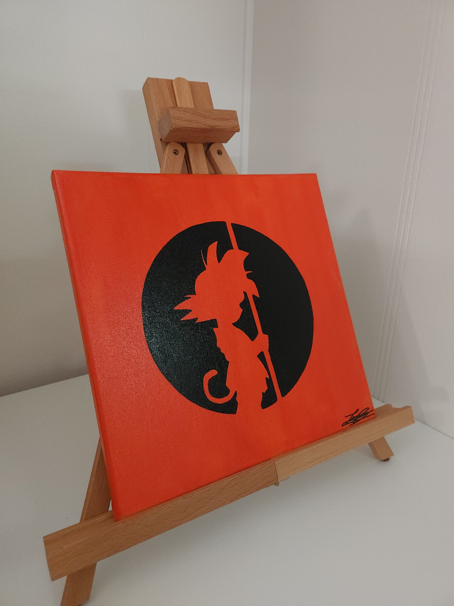 Kid Goku Handmade Acrylic Anime Painting