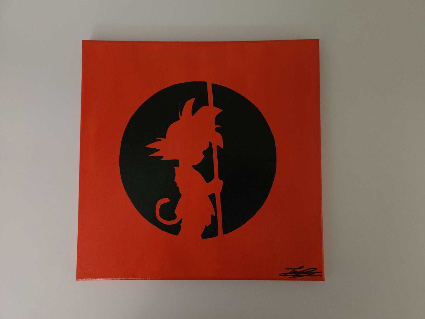 Kid Goku Handmade Acrylic Anime Painting