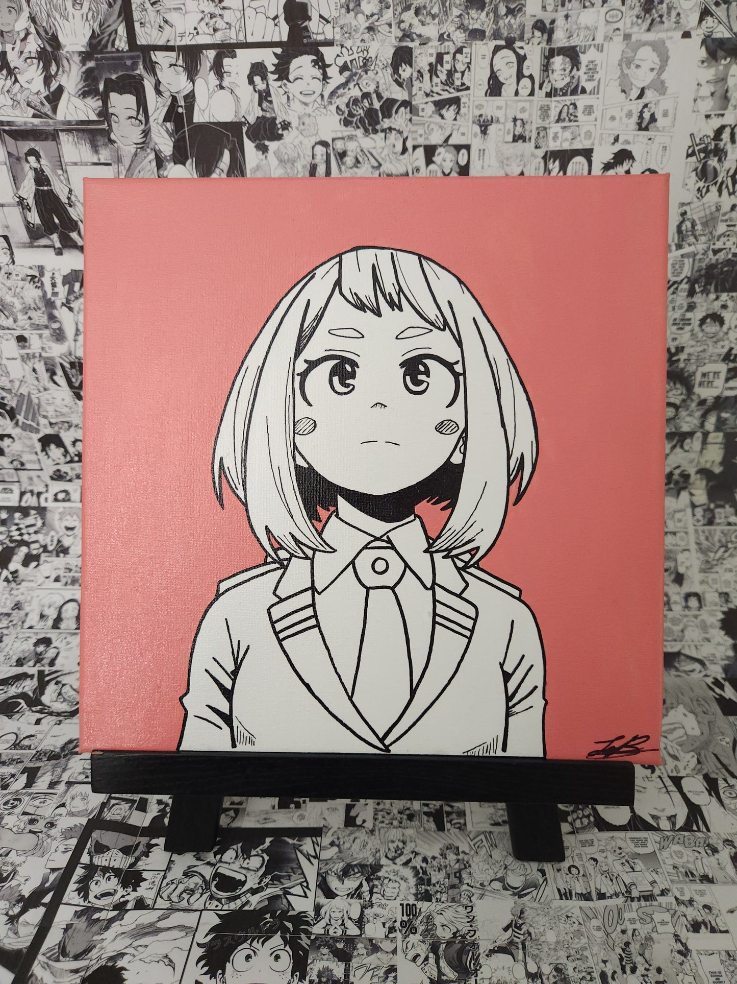 Ochako Uraraka Handmade Acrylic Anime Painting