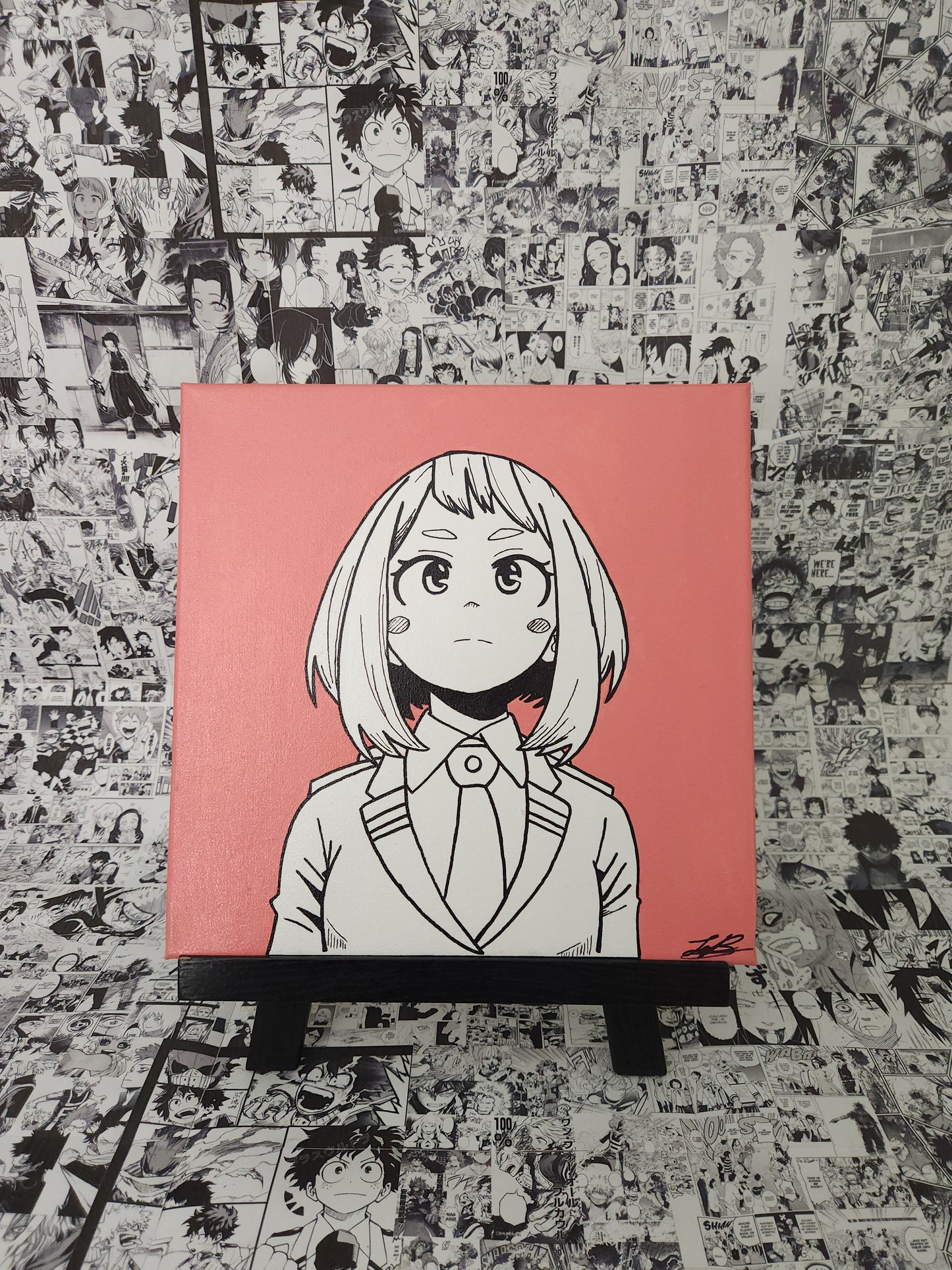 Ochako Uraraka Handmade Acrylic Anime Painting
