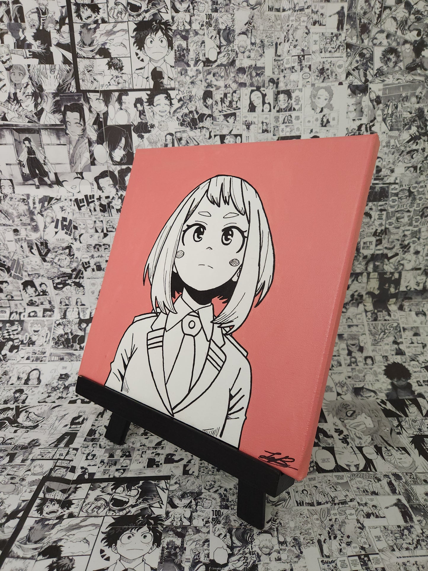 Ochako Uraraka Handmade Acrylic Anime Painting
