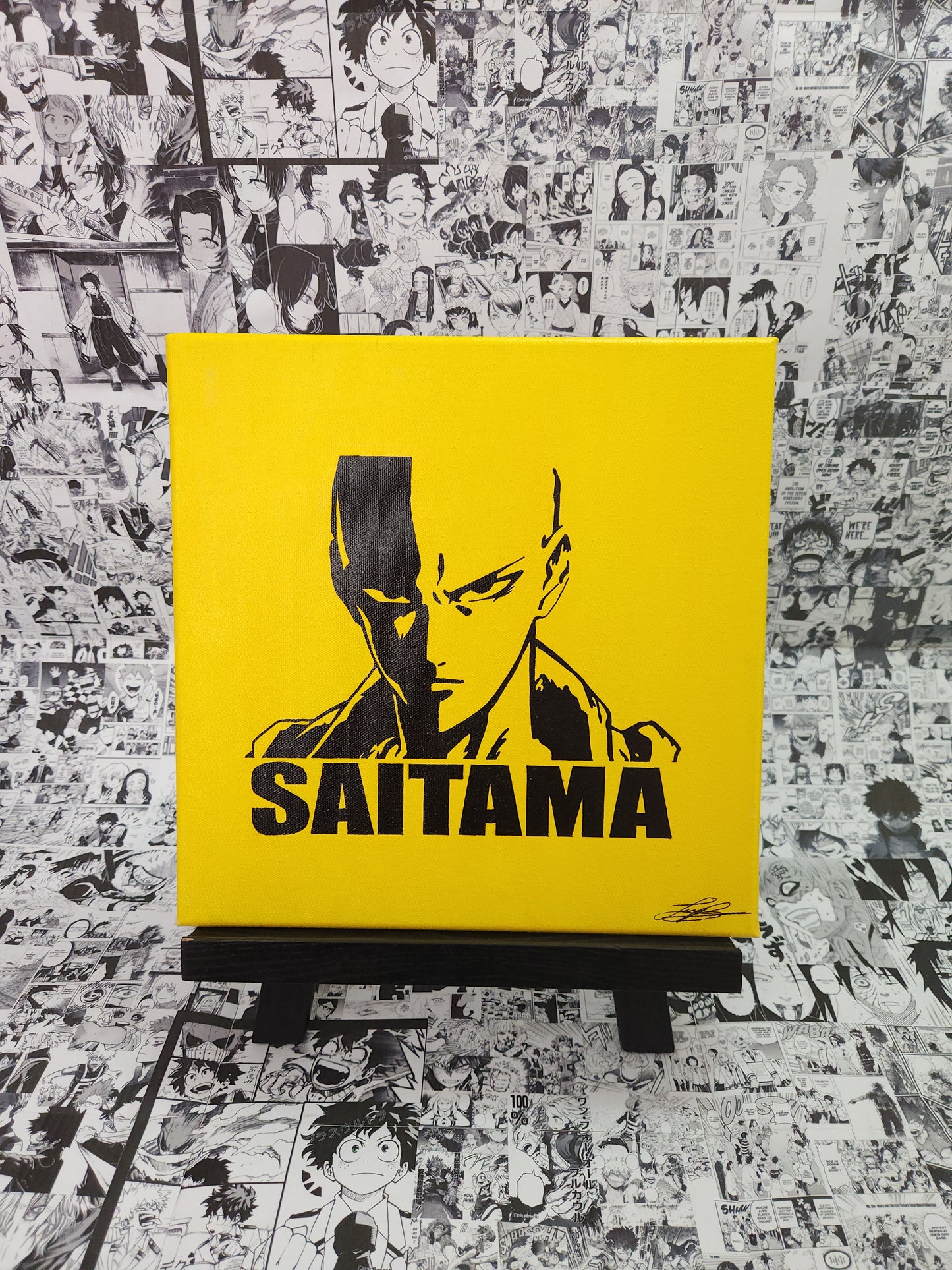 Saitama Handmade Acrylic Anime Painting