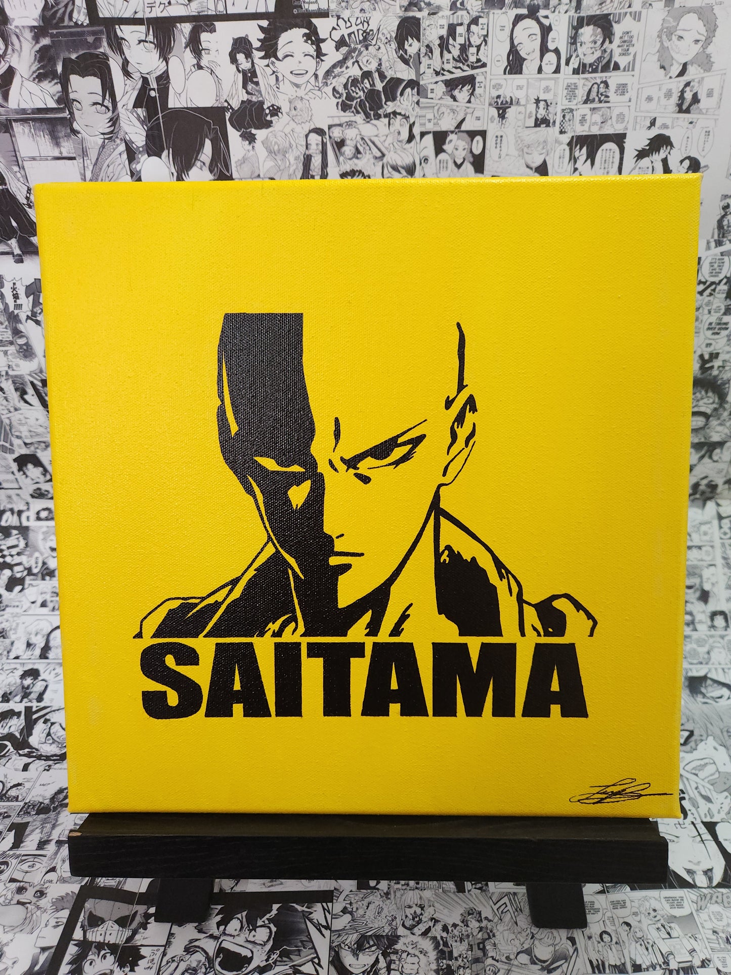 Saitama Handmade Acrylic Anime Painting