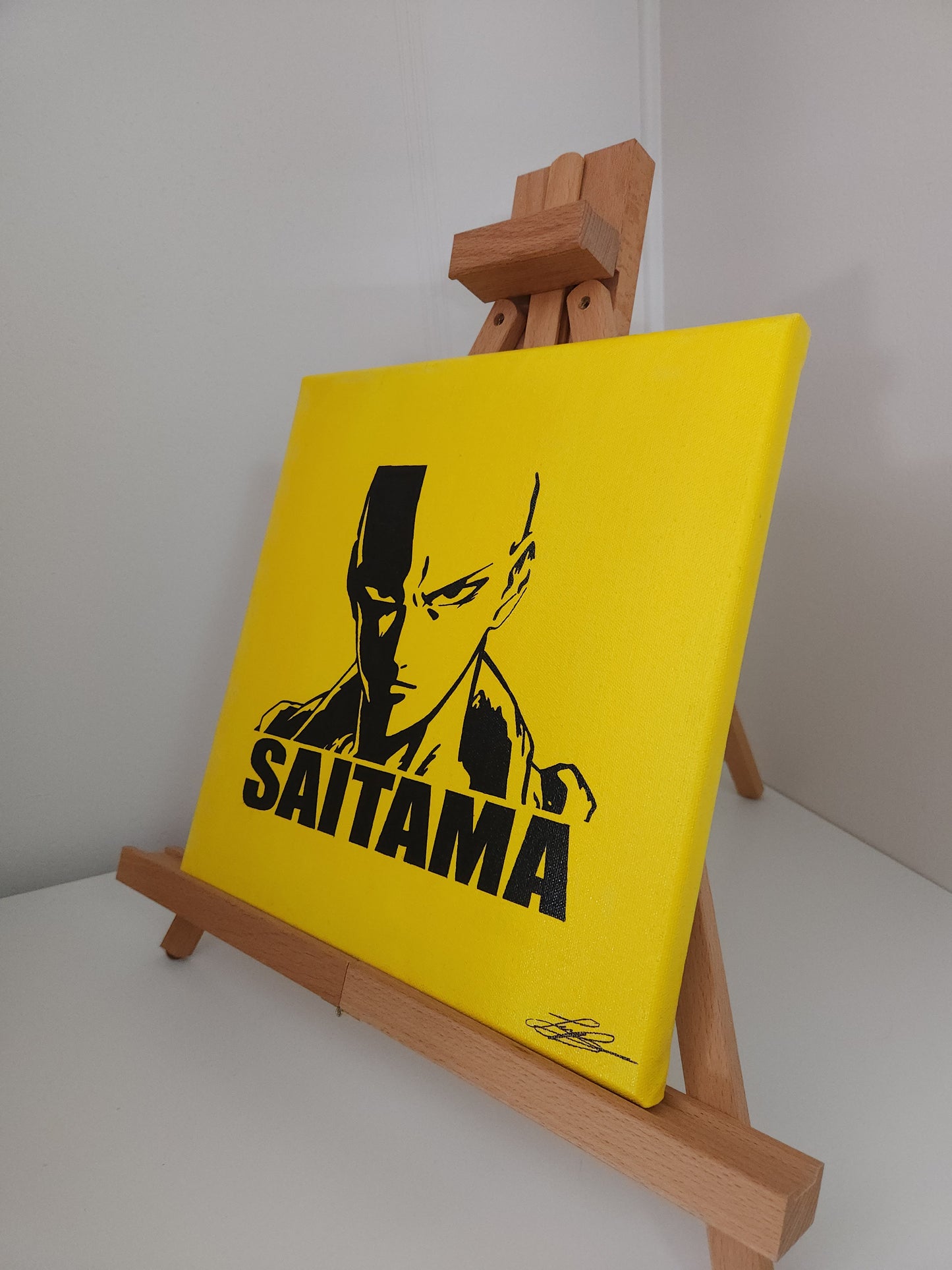 Saitama Handmade Acrylic Anime Painting