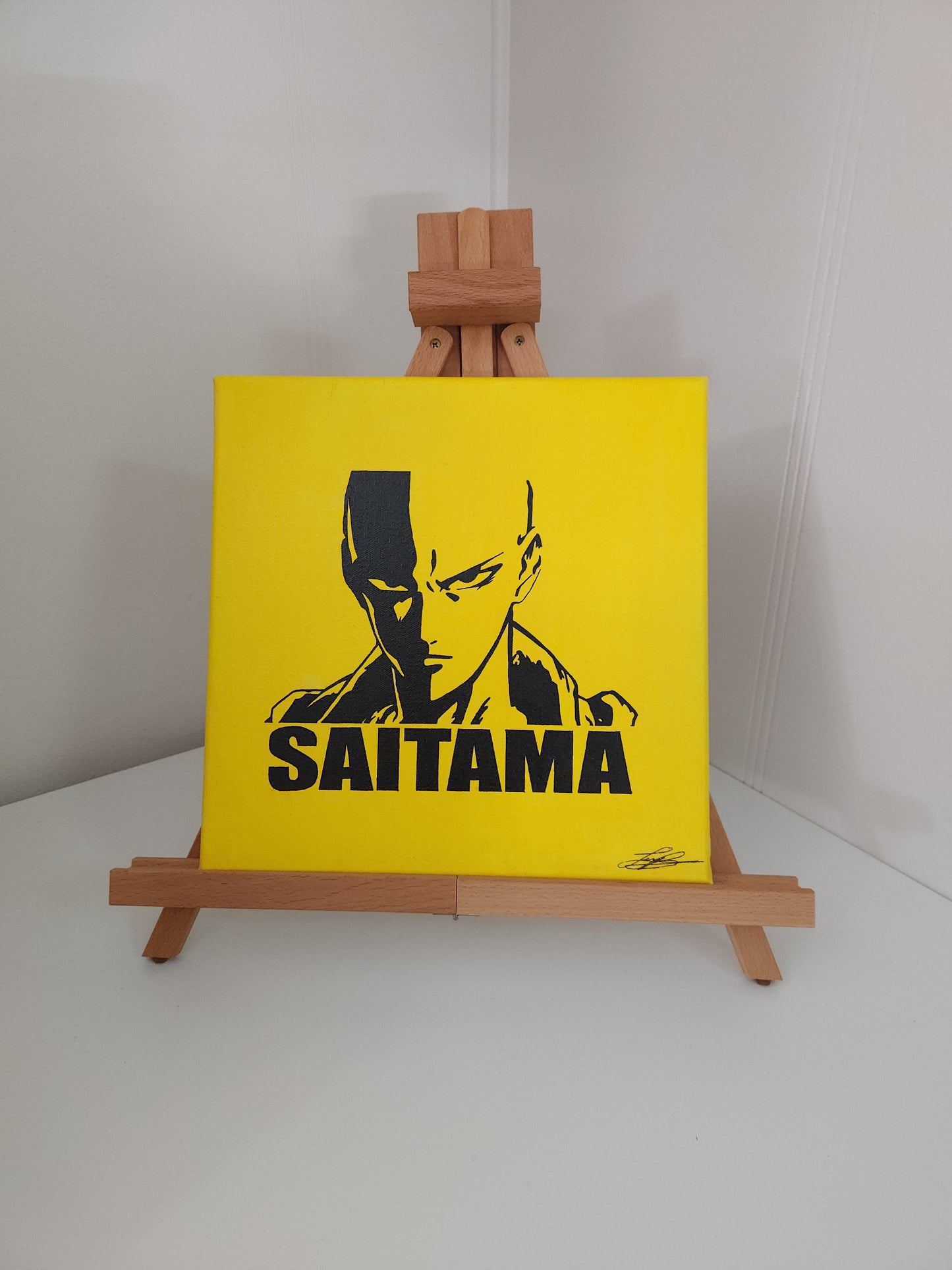 Saitama Handmade Acrylic Anime Painting