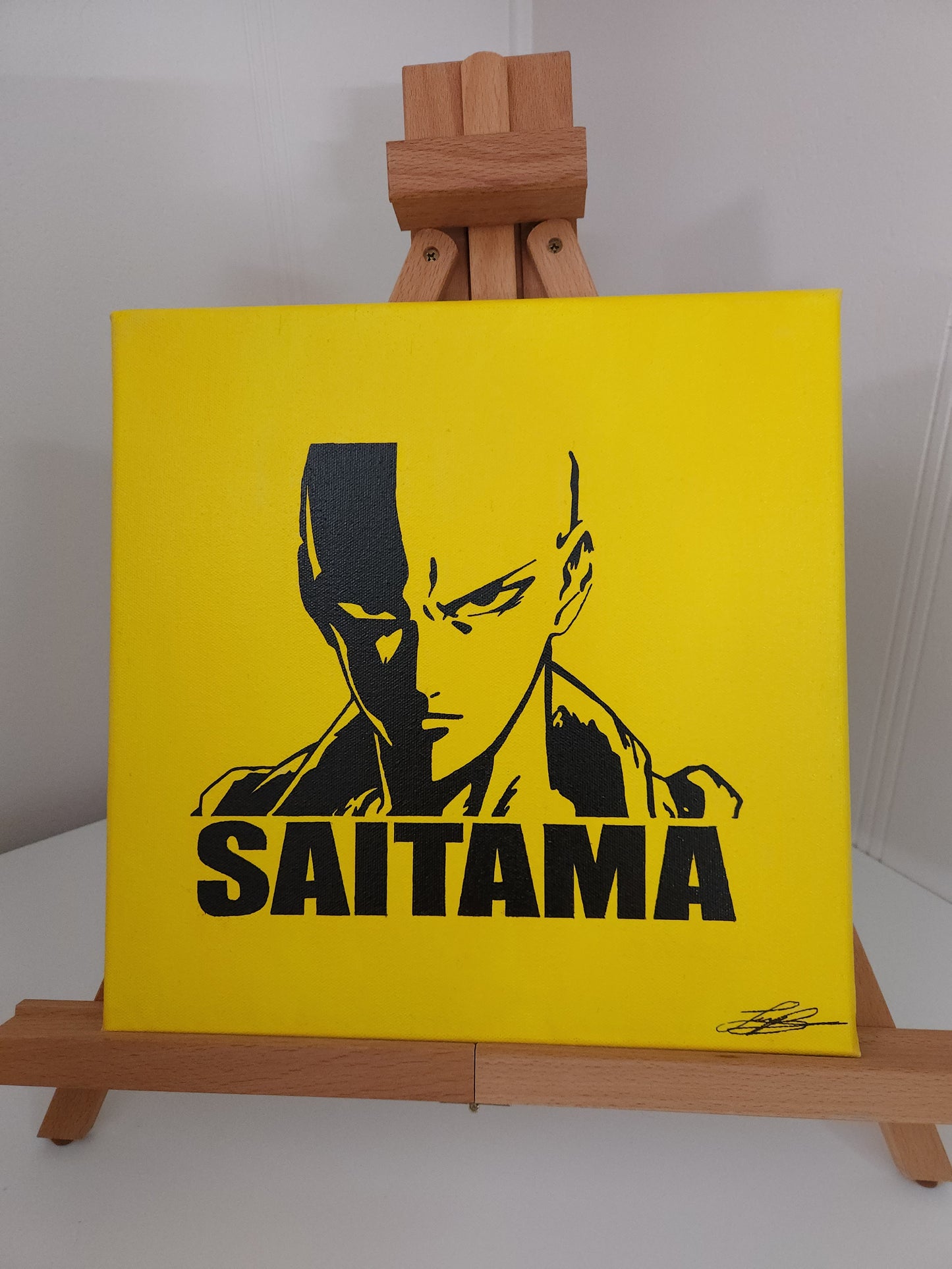 Saitama Handmade Acrylic Anime Painting