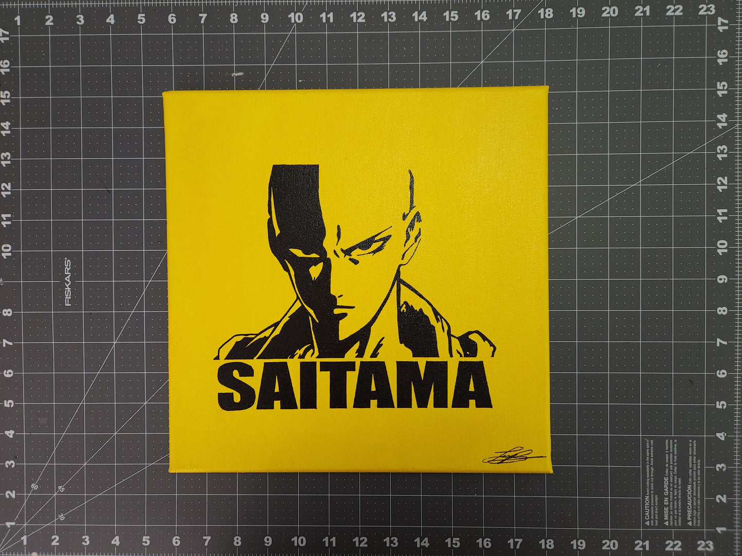 Saitama Handmade Acrylic Anime Painting