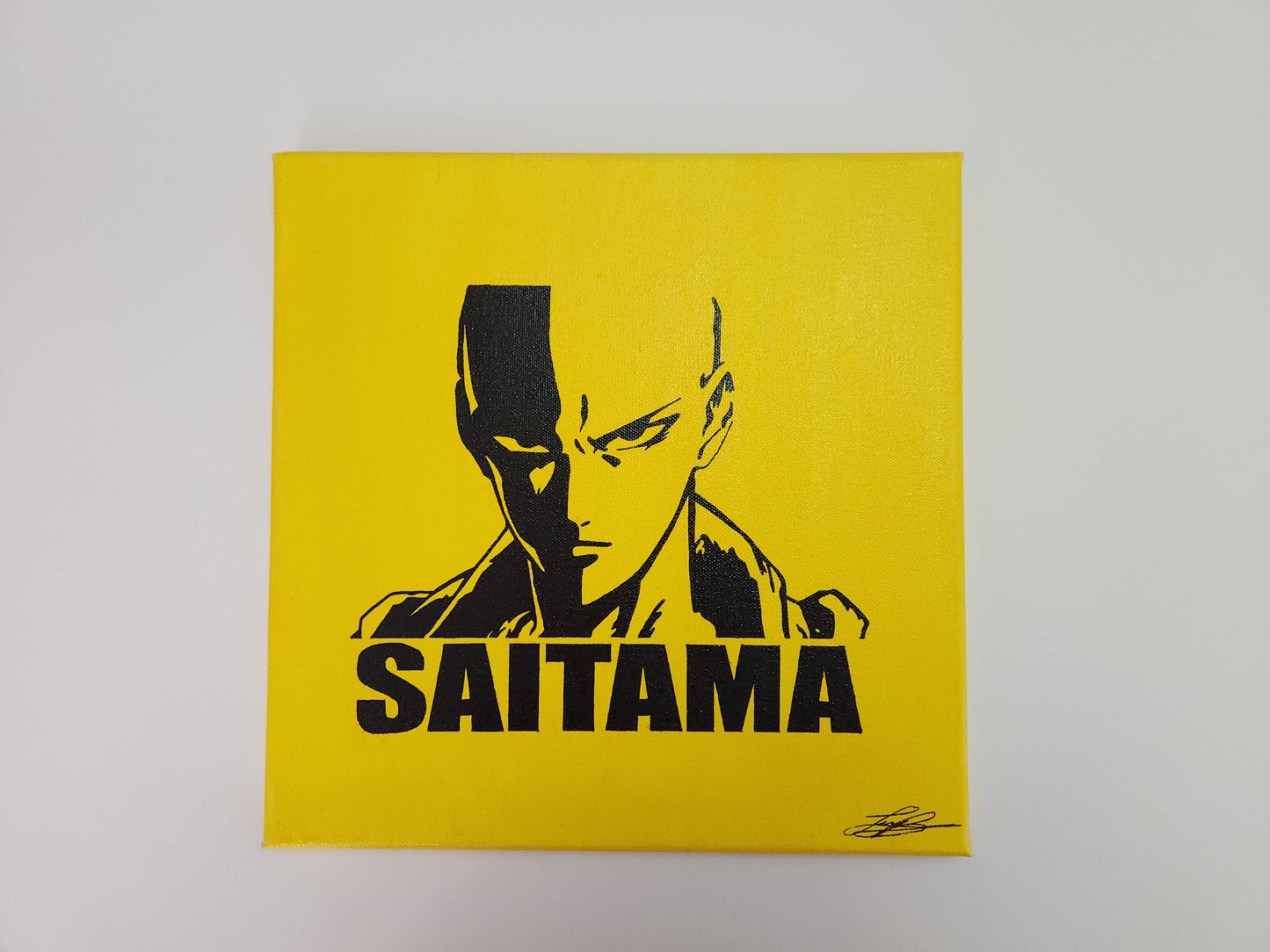 Saitama Handmade Acrylic Anime Painting