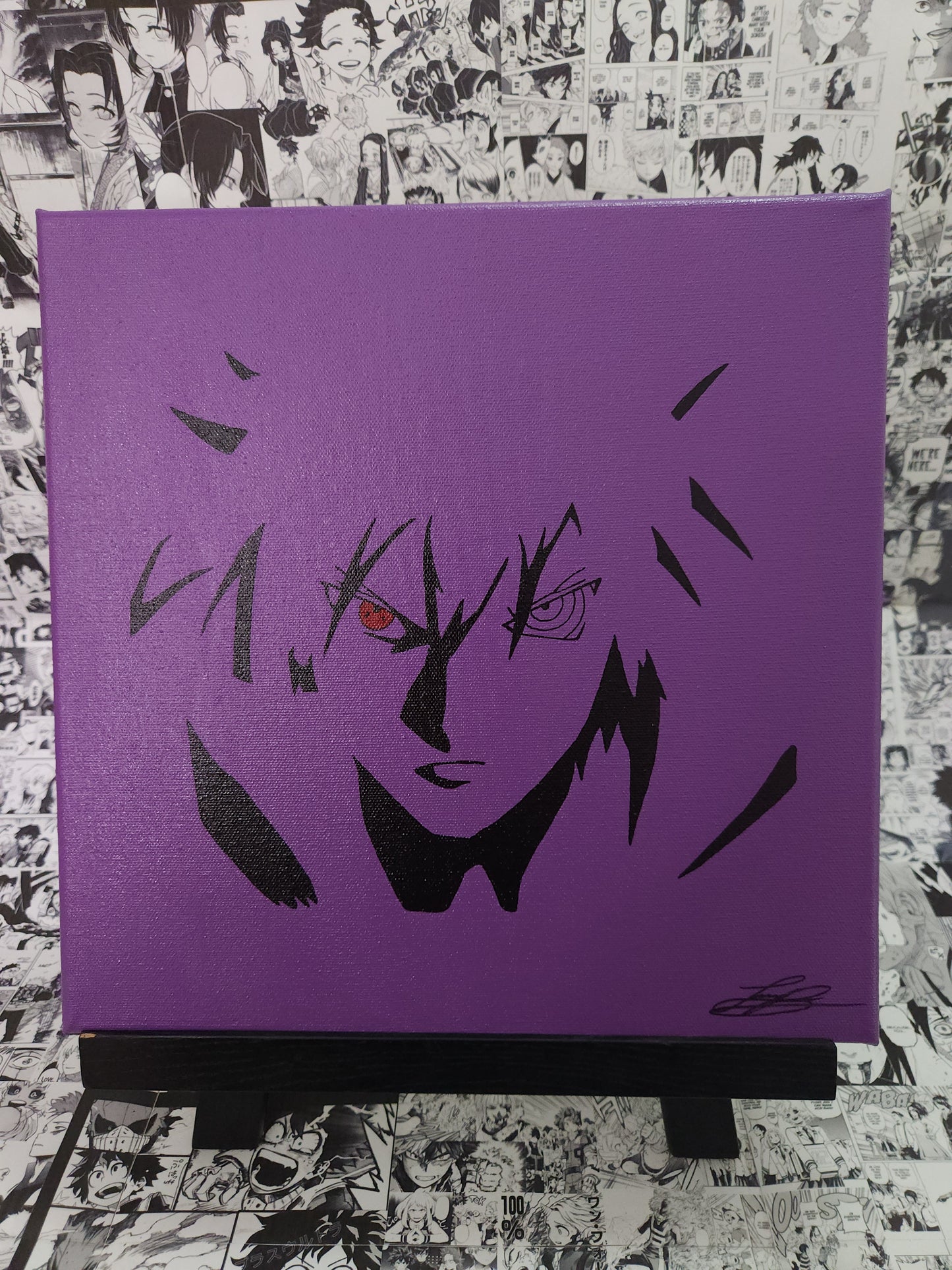 Sasuke Uchiha Handmade Acrylic Anime Painting