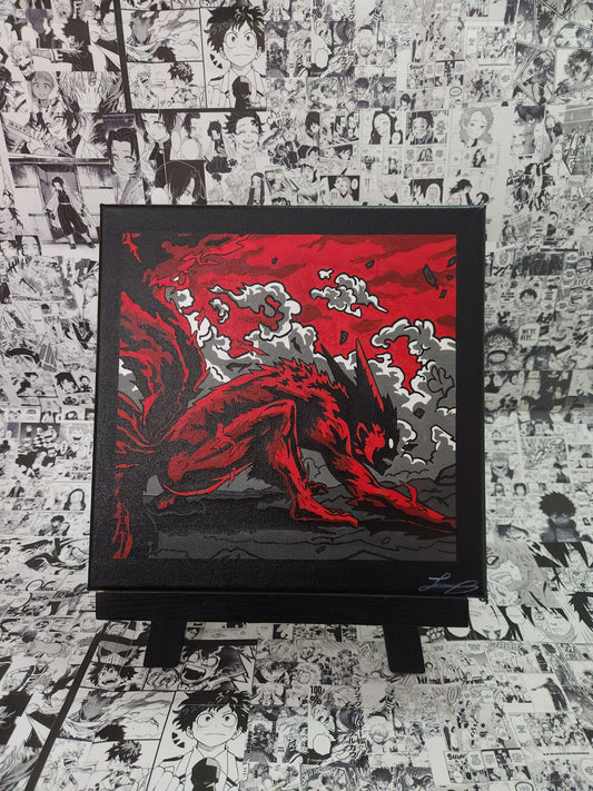 Naruto 9 Tails Jinchuriki Handmade Acrylic Anime Painting