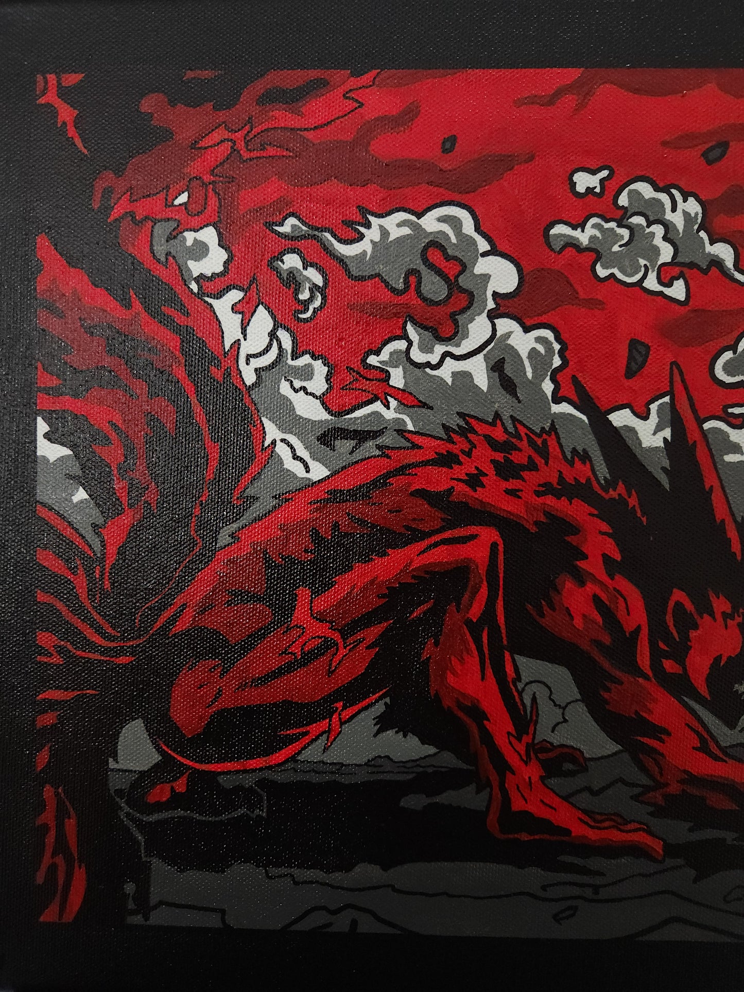 Naruto 9 Tails Jinchuriki Handmade Acrylic Anime Painting