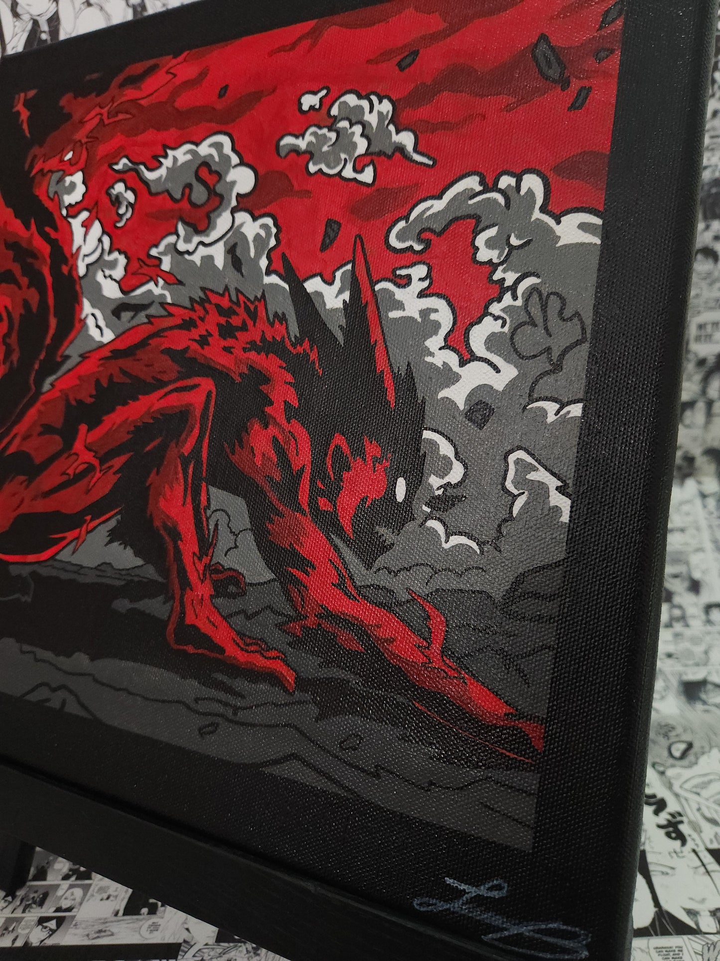 Naruto 9 Tails Jinchuriki Handmade Acrylic Anime Painting