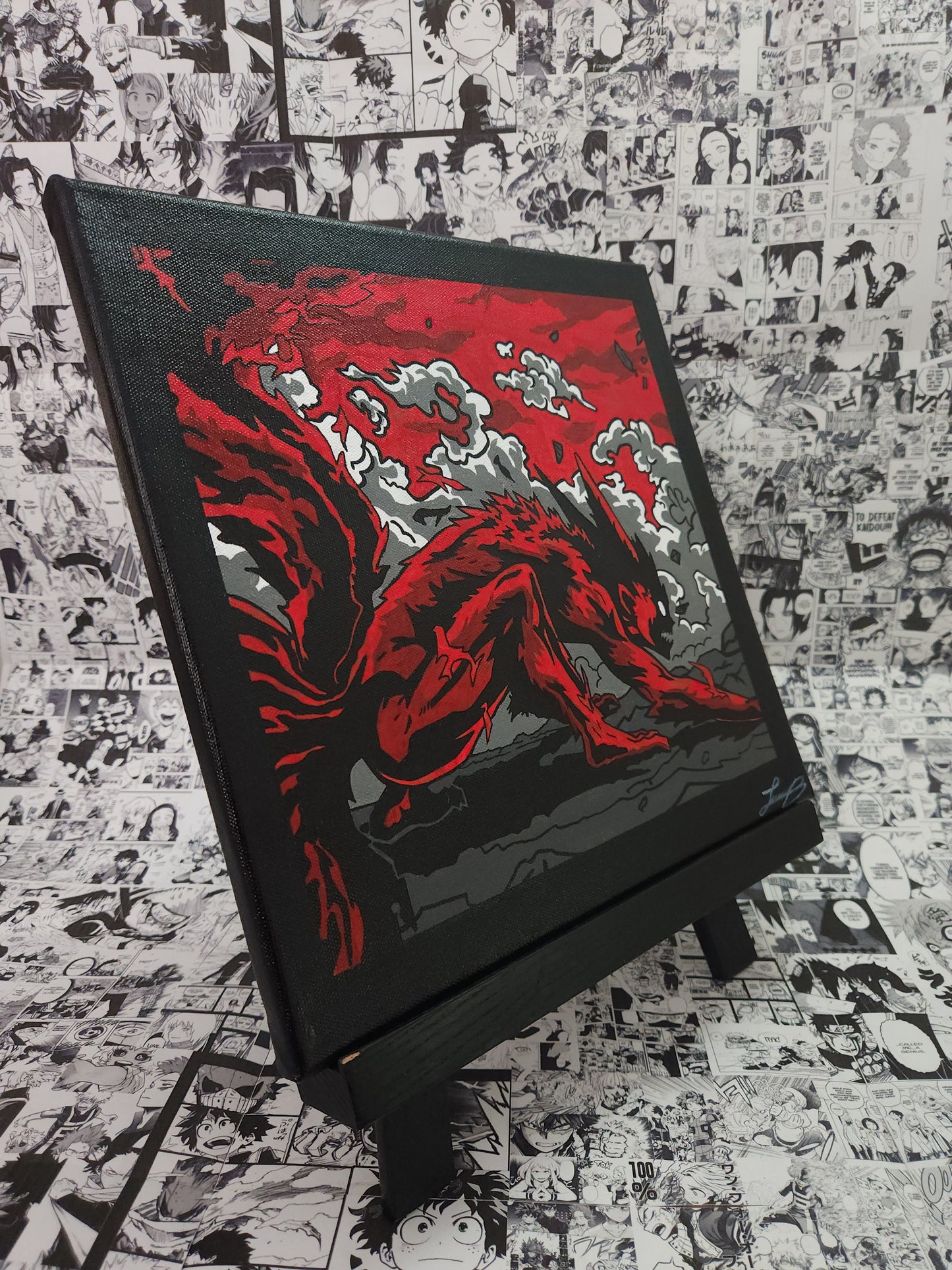 Naruto 9 Tails Jinchuriki Handmade Acrylic Anime Painting