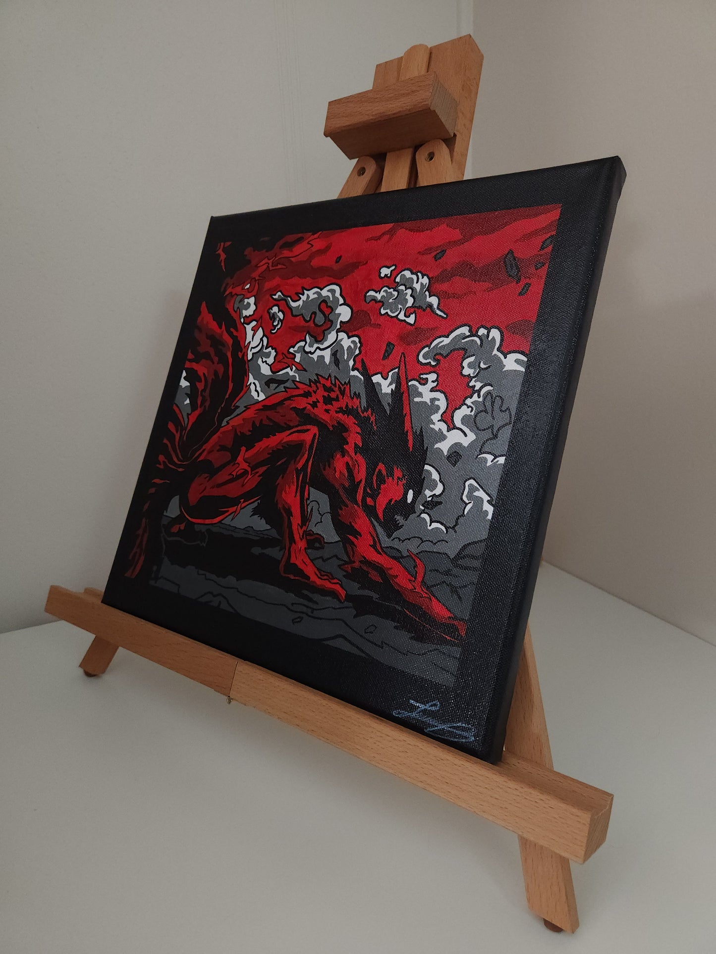 Naruto 9 Tails Jinchuriki Handmade Acrylic Anime Painting