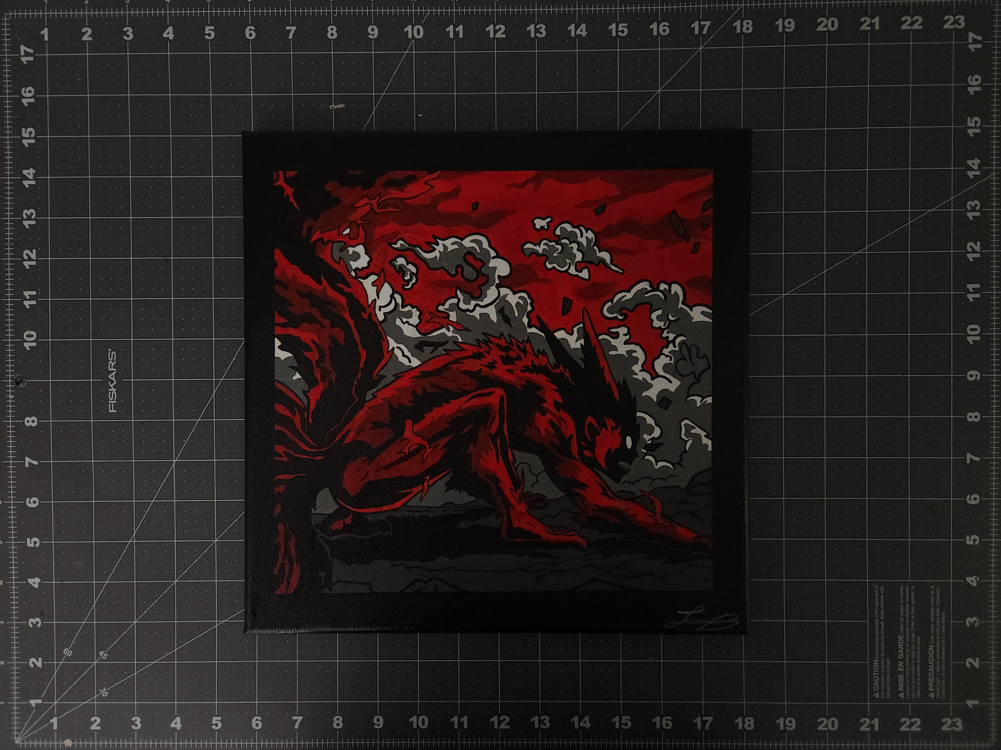 Naruto 9 Tails Jinchuriki Handmade Acrylic Anime Painting