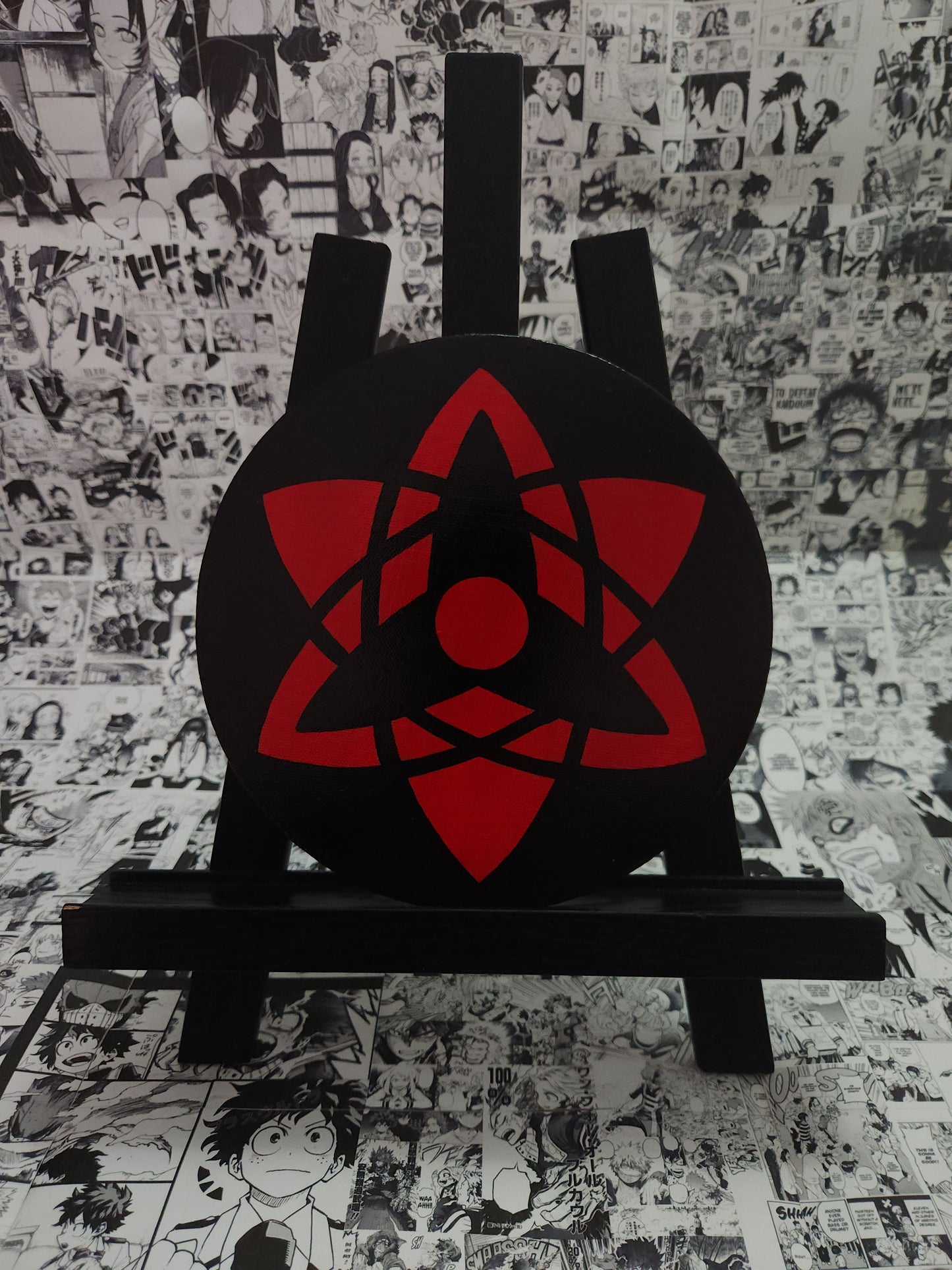 Sasuke Uchiha Eternal Mangekyo Sharingan Handmade Acrylic Anime Painting