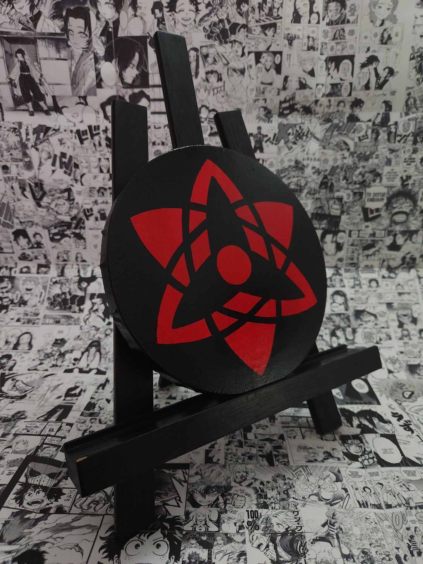 Sasuke Uchiha Eternal Mangekyo Sharingan Handmade Acrylic Anime Painting